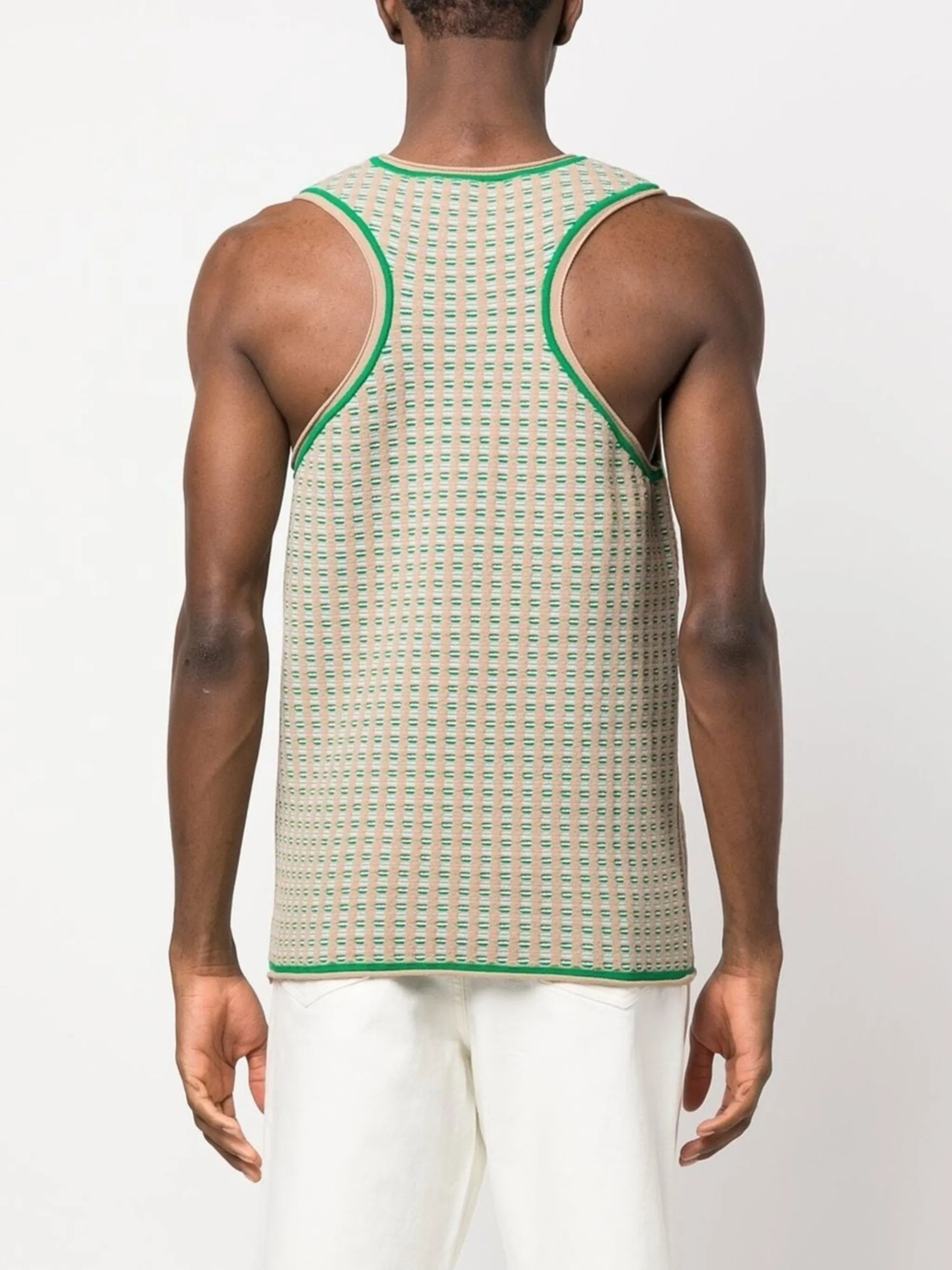 Le Macio jacquard knitted vest