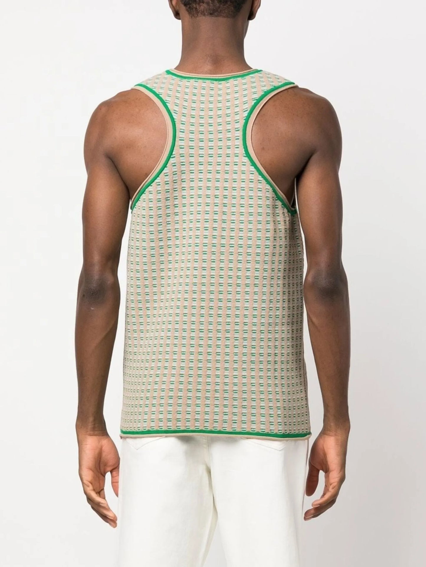 Le Macio jacquard knitted vest