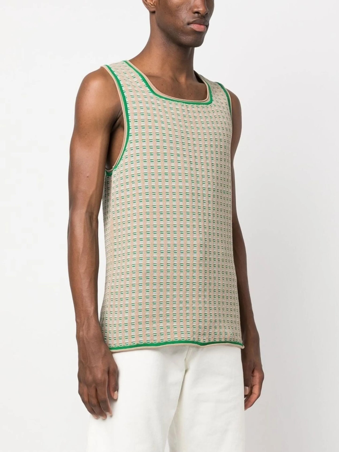 Le Macio jacquard knitted vest