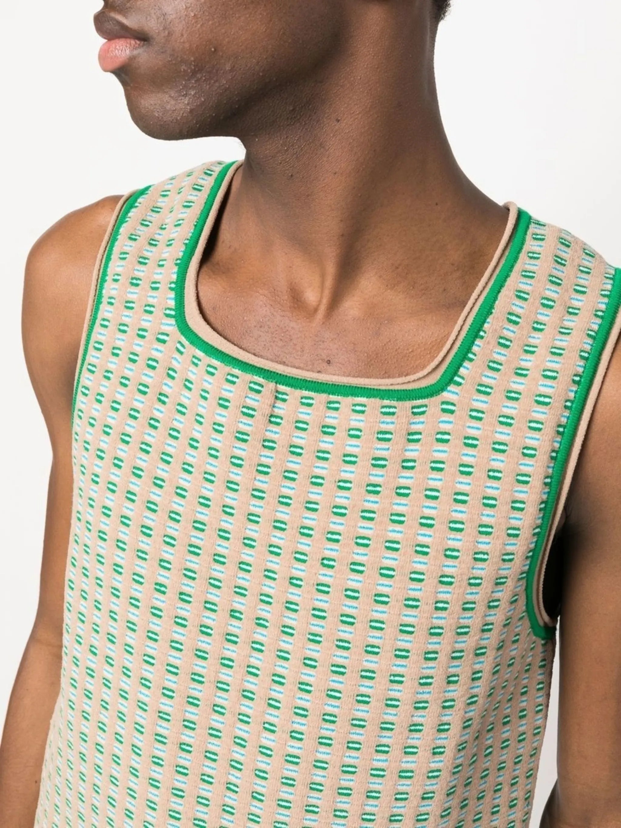 Le Macio jacquard knitted vest