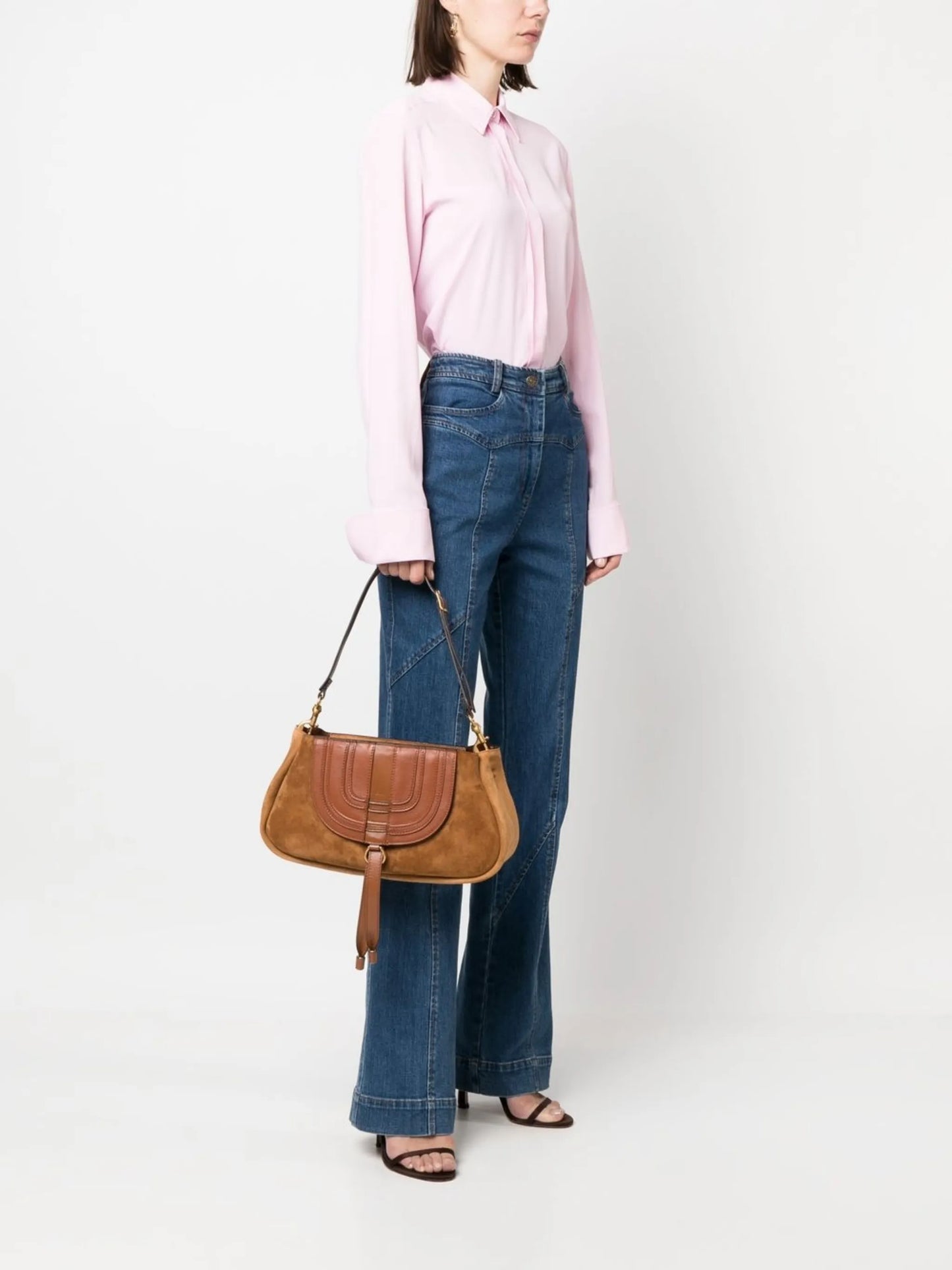 Marcie suede shoulder bag