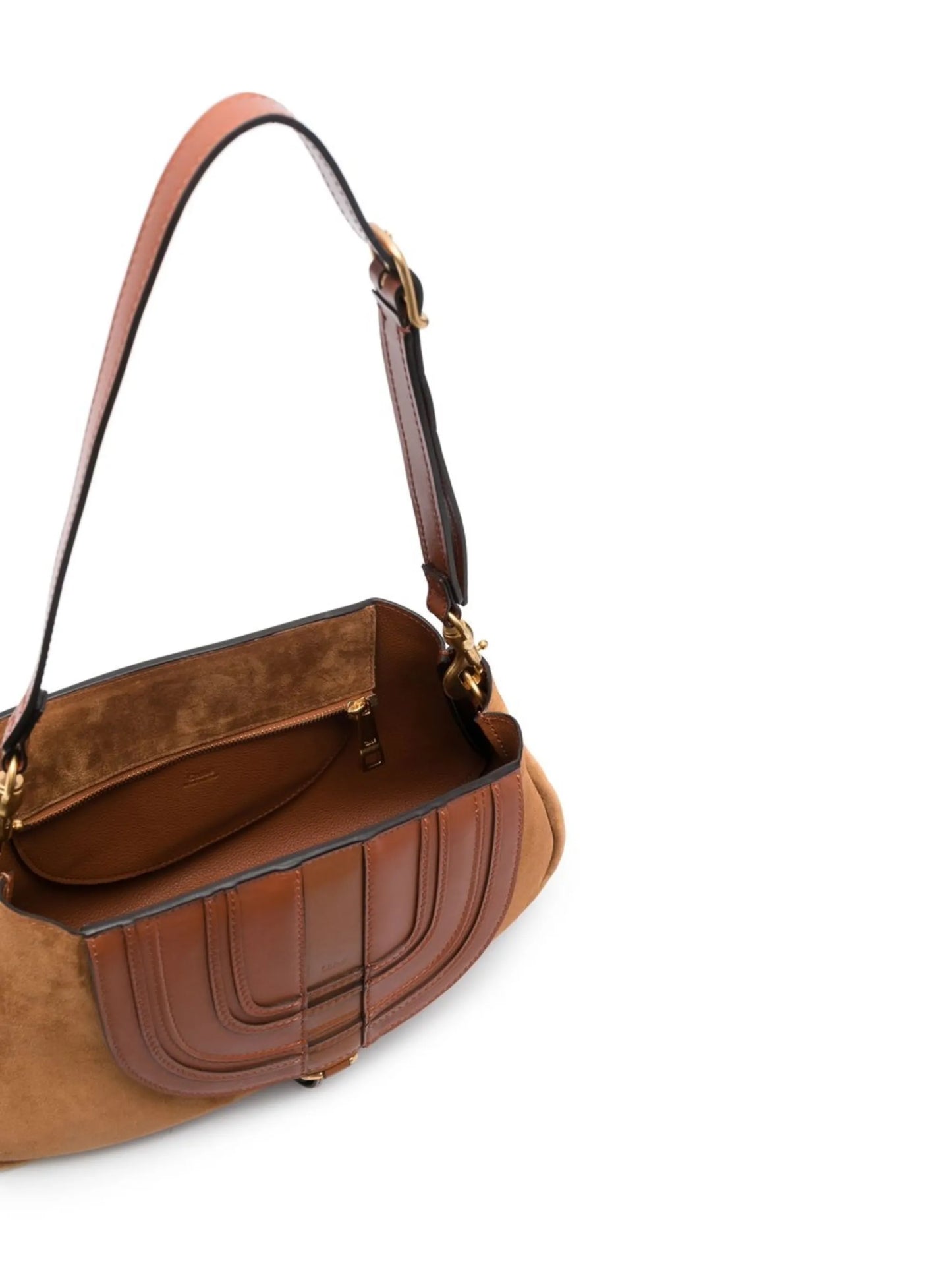 Marcie suede shoulder bag