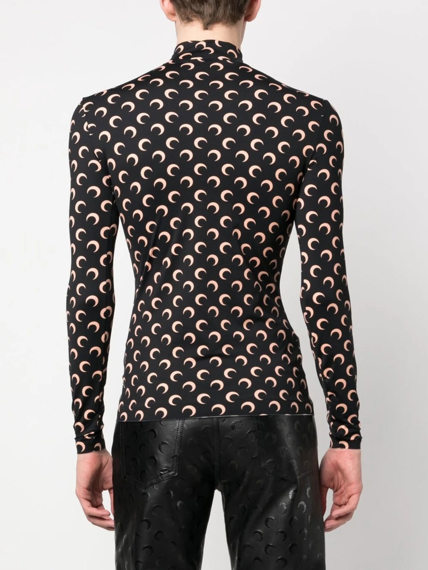 Black Crescent Moon Print Sweatshirt