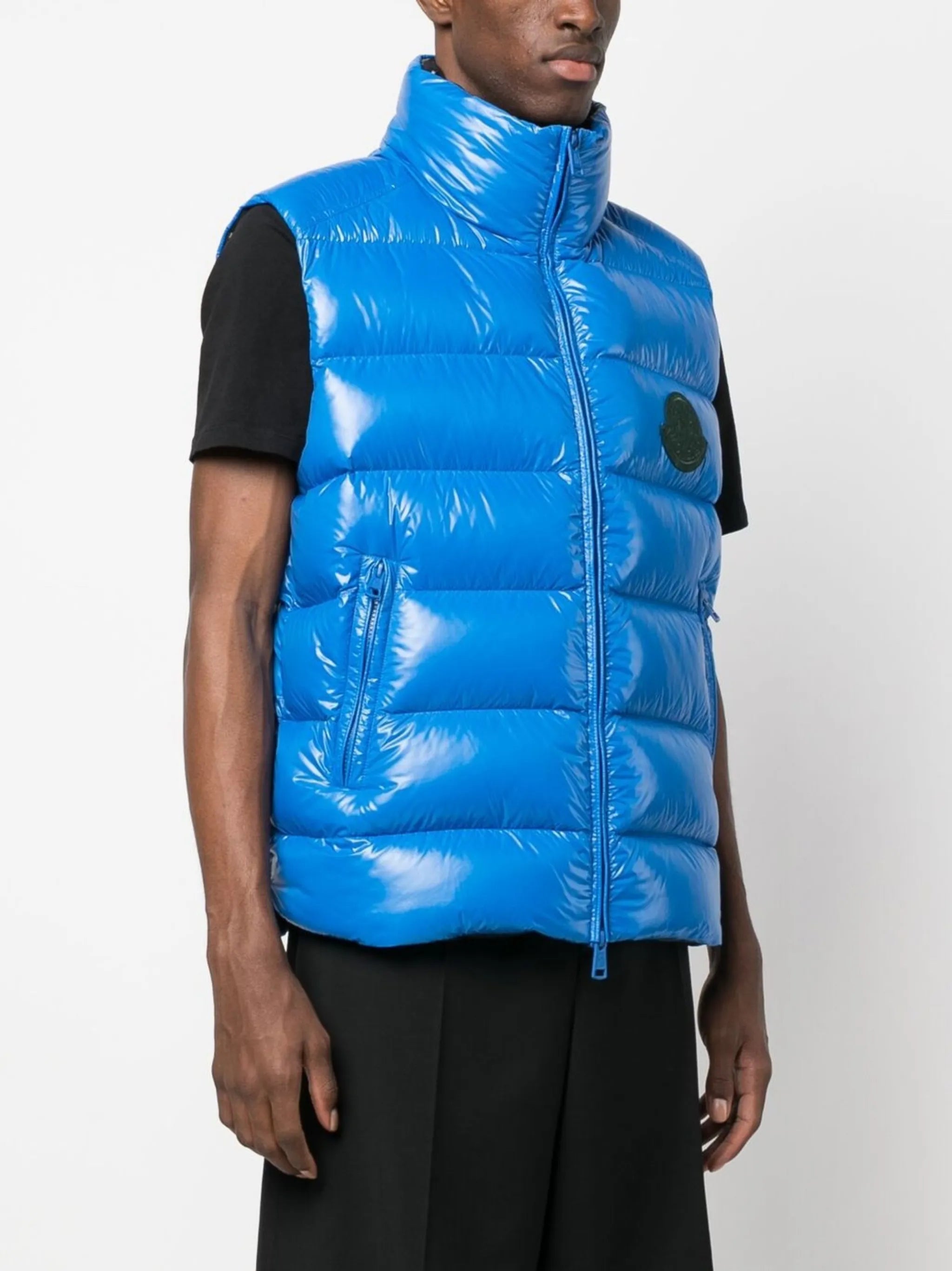 logo-patch padded gilet