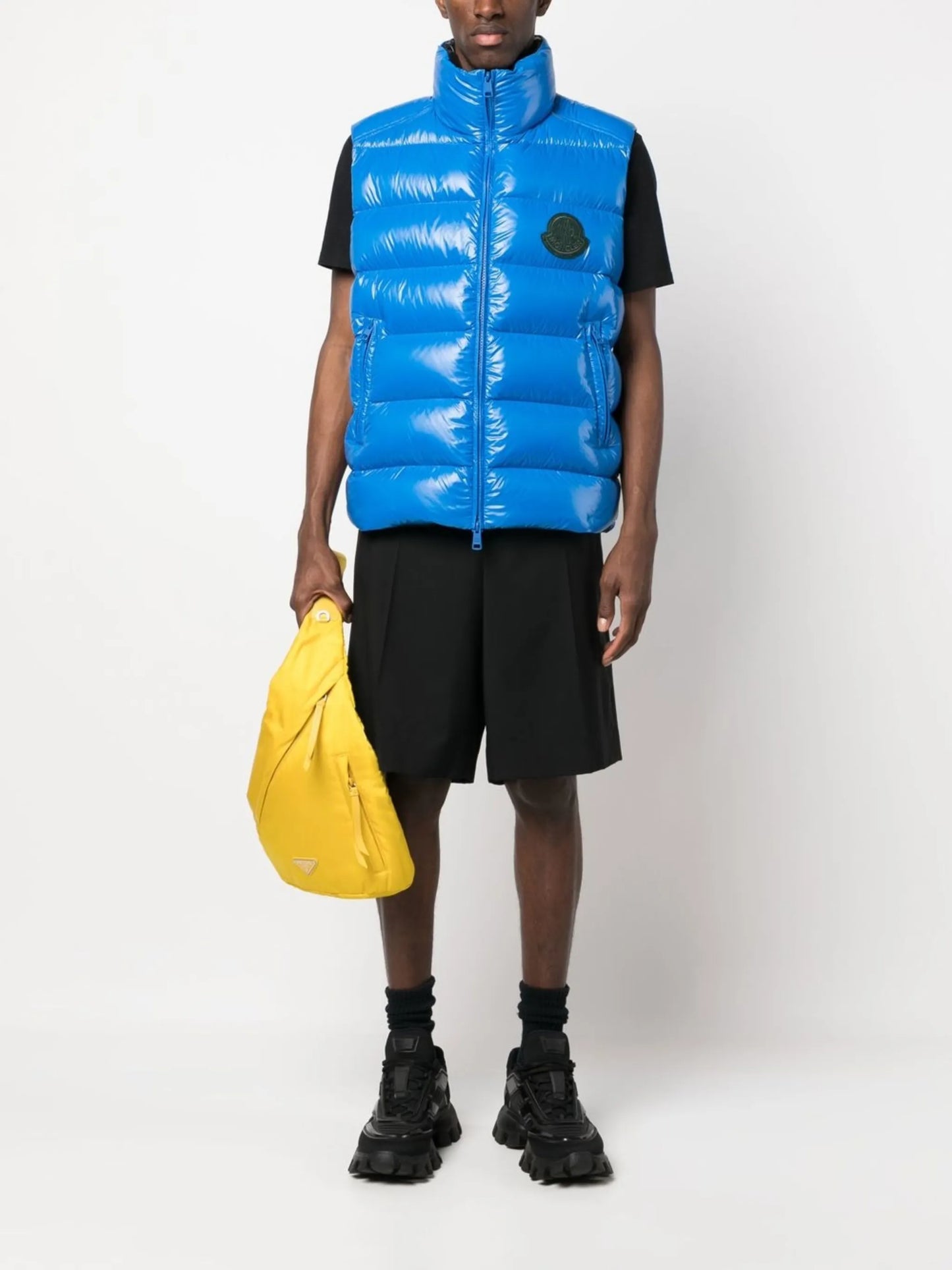 logo-patch padded gilet