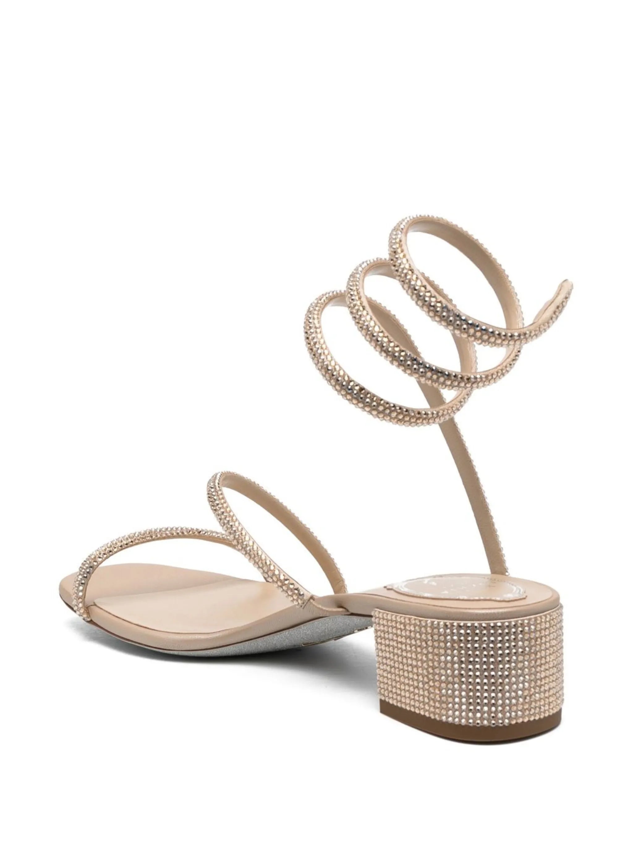 crystal-embellished heeled sandals