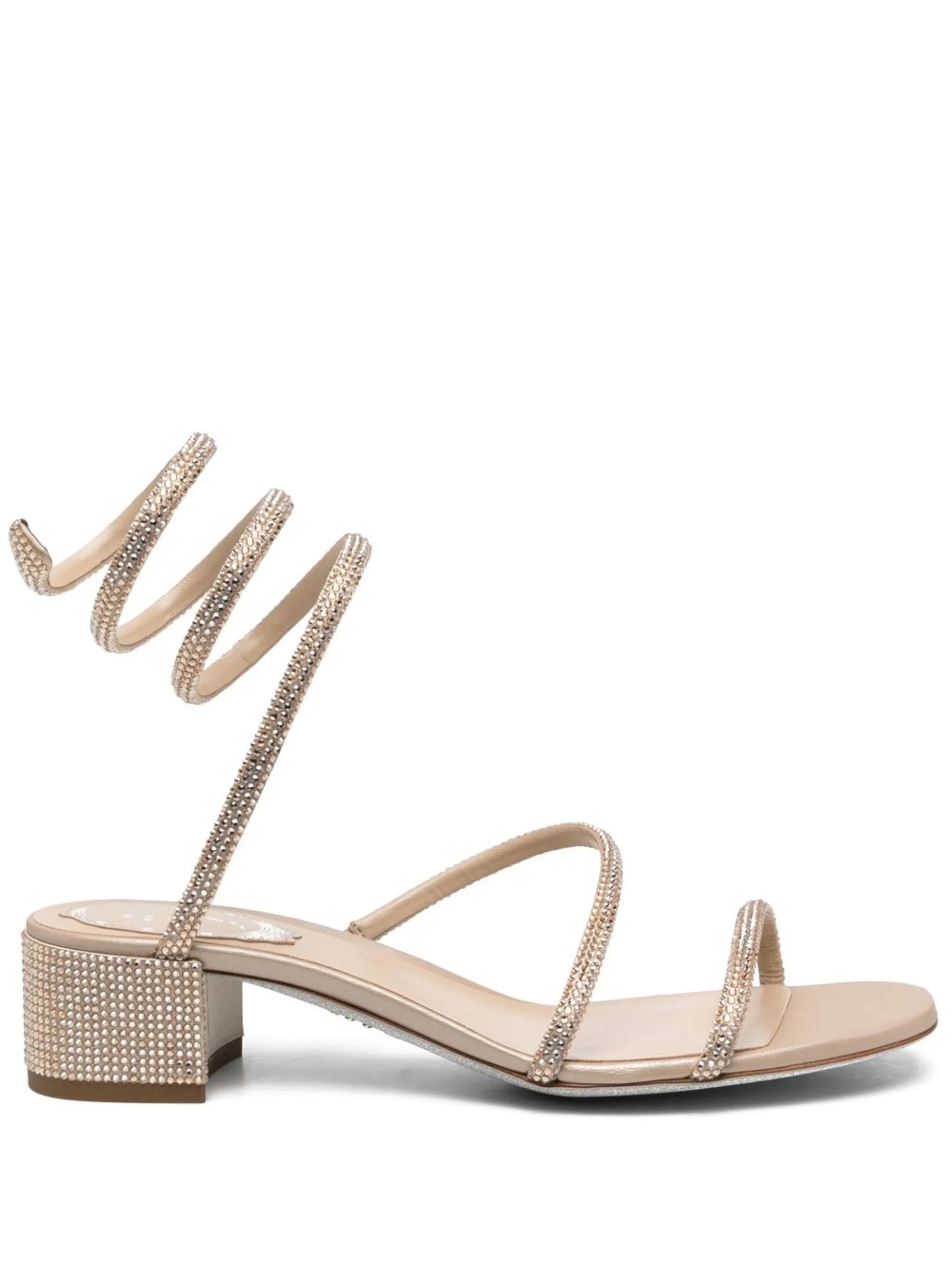 crystal-embellished heeled sandals
