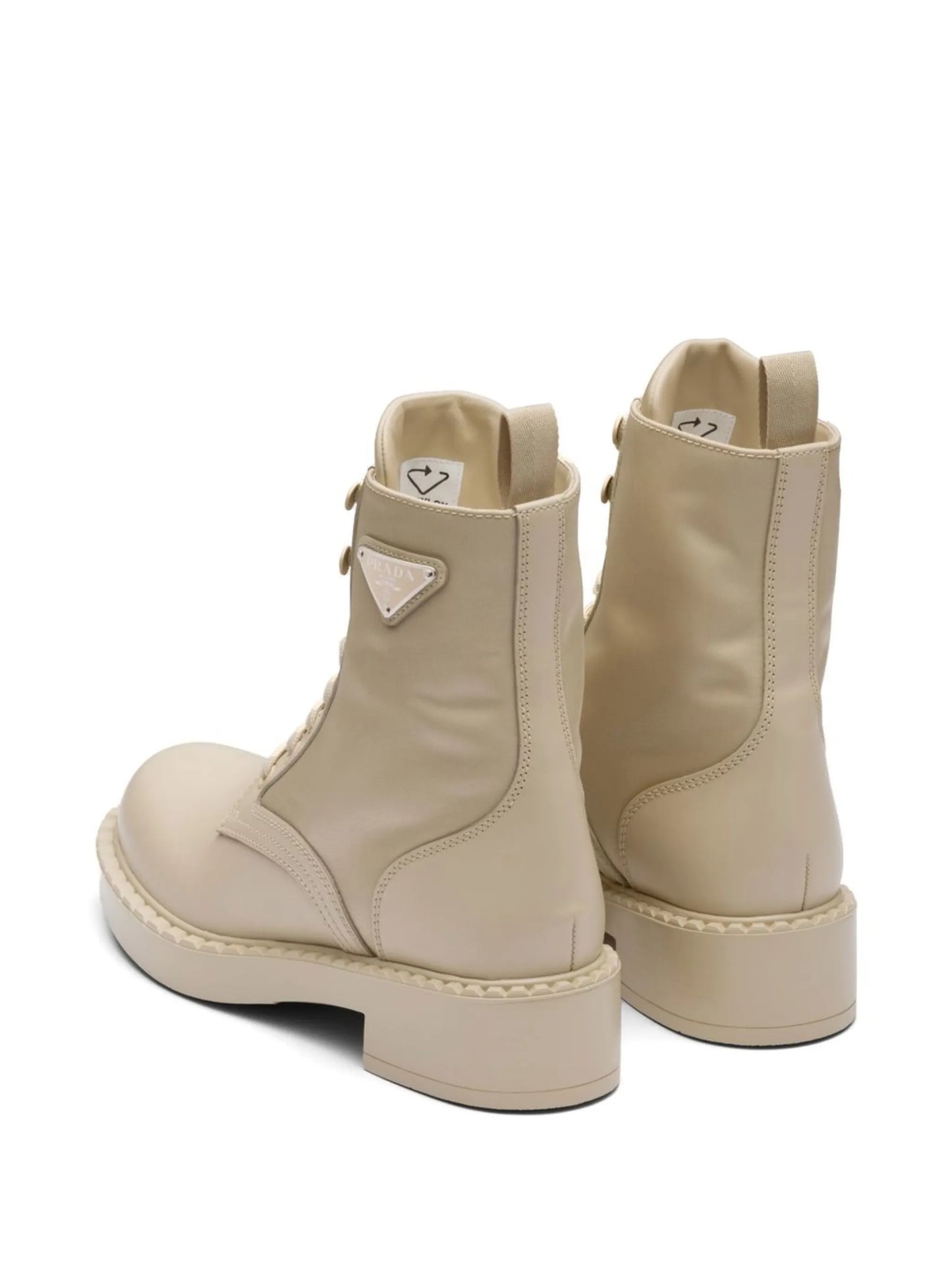 brushed leather lace-up boots