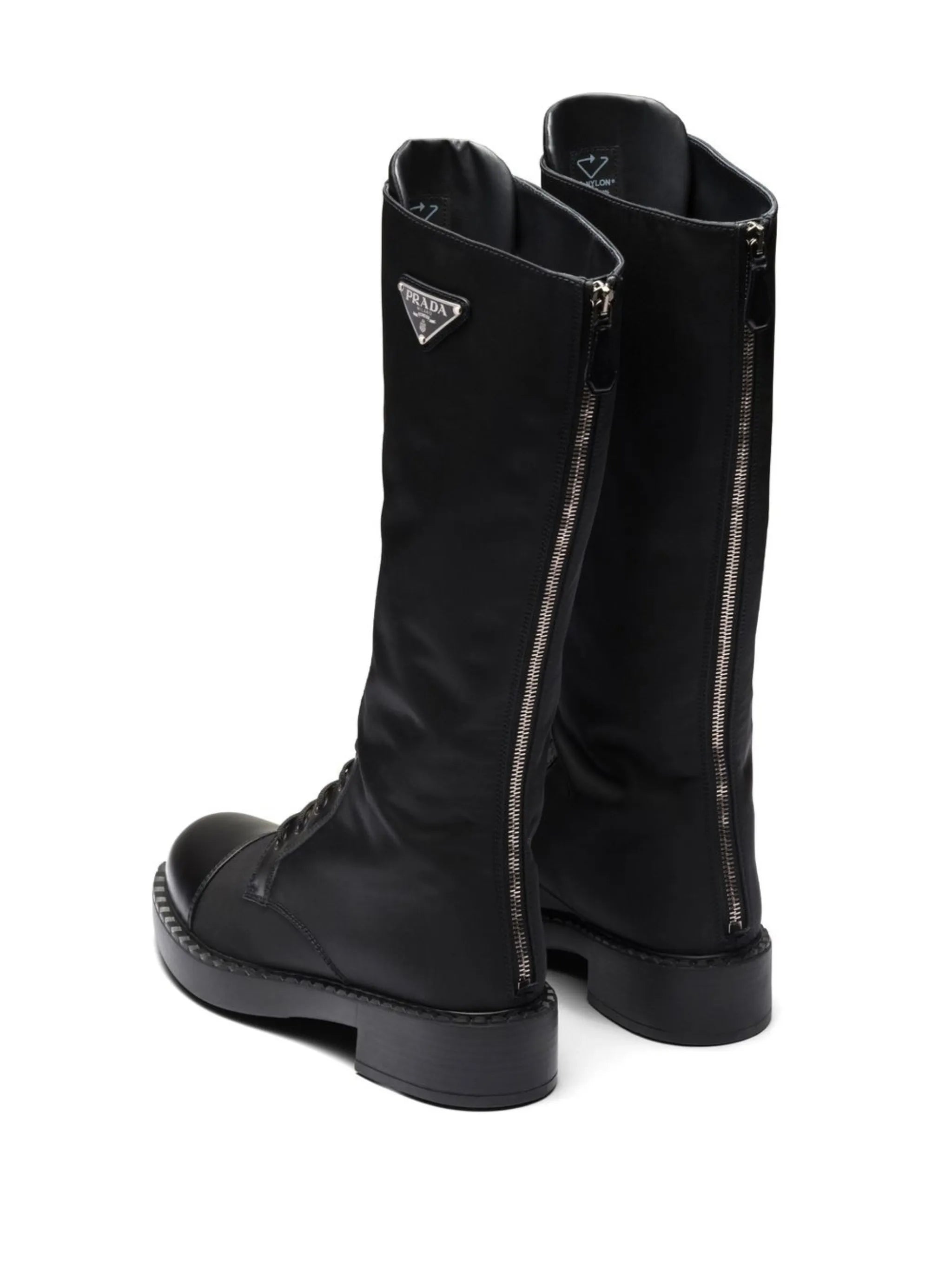 brushed leather lace-up boots