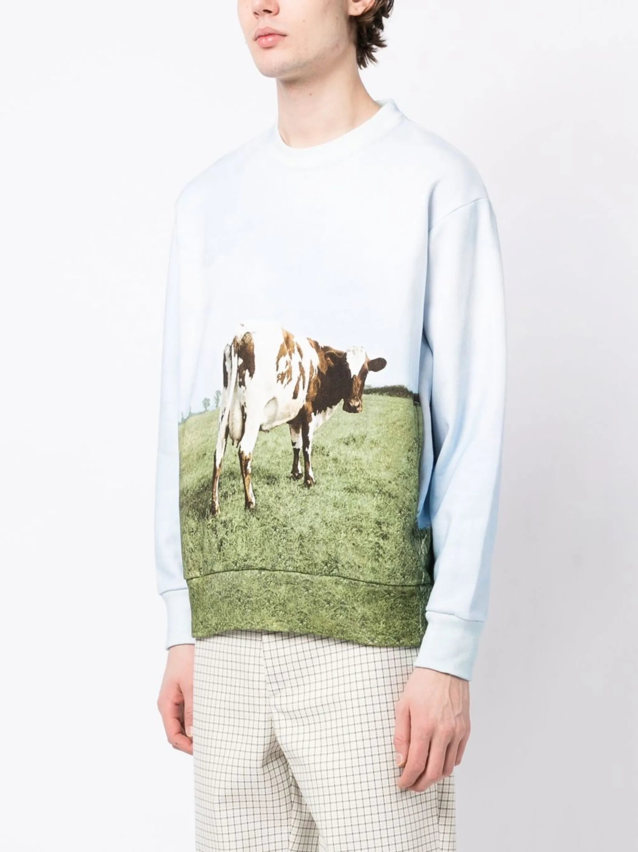 photograph-print cotton sweatshirt