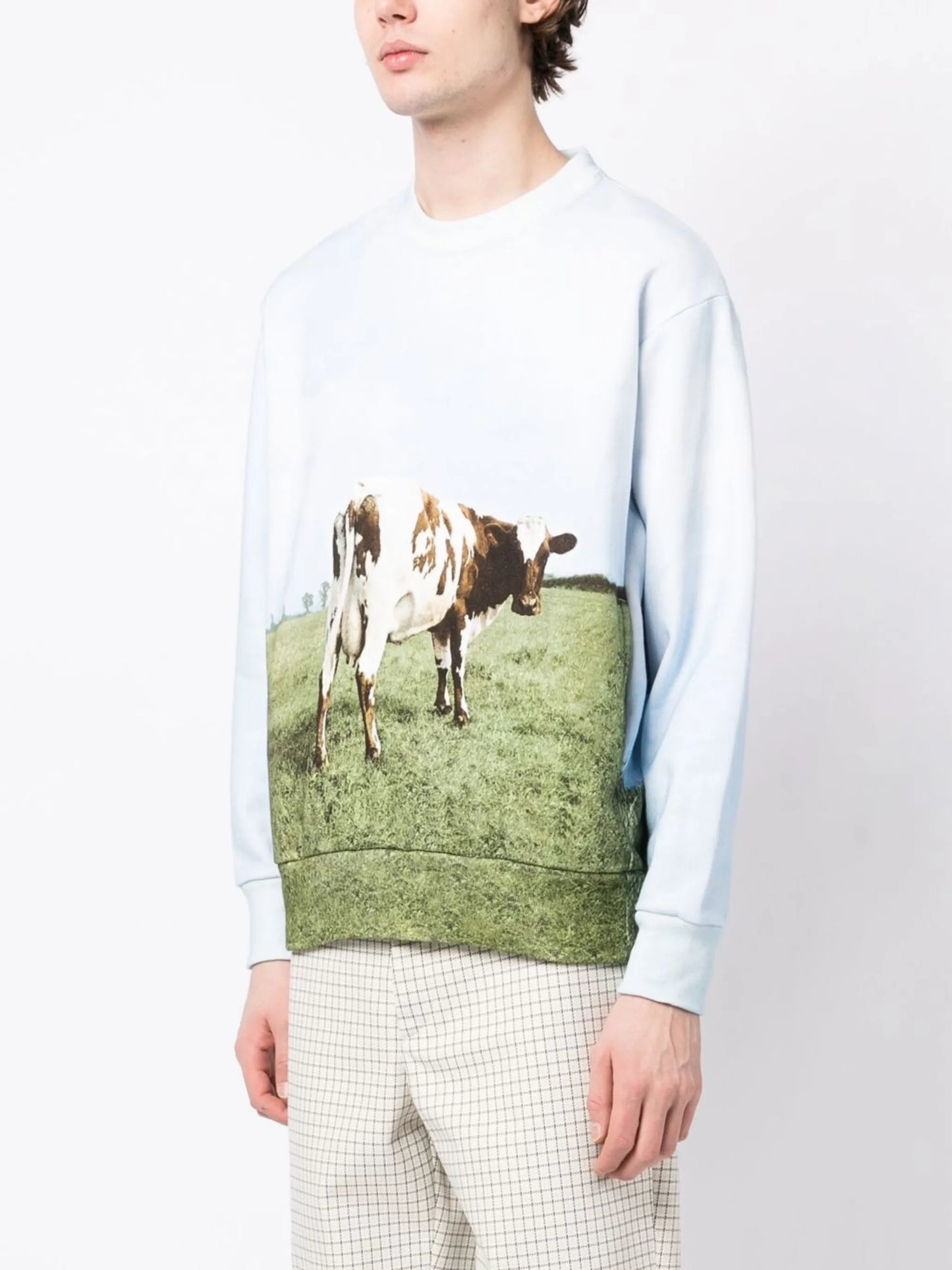 photograph-print cotton sweatshirt