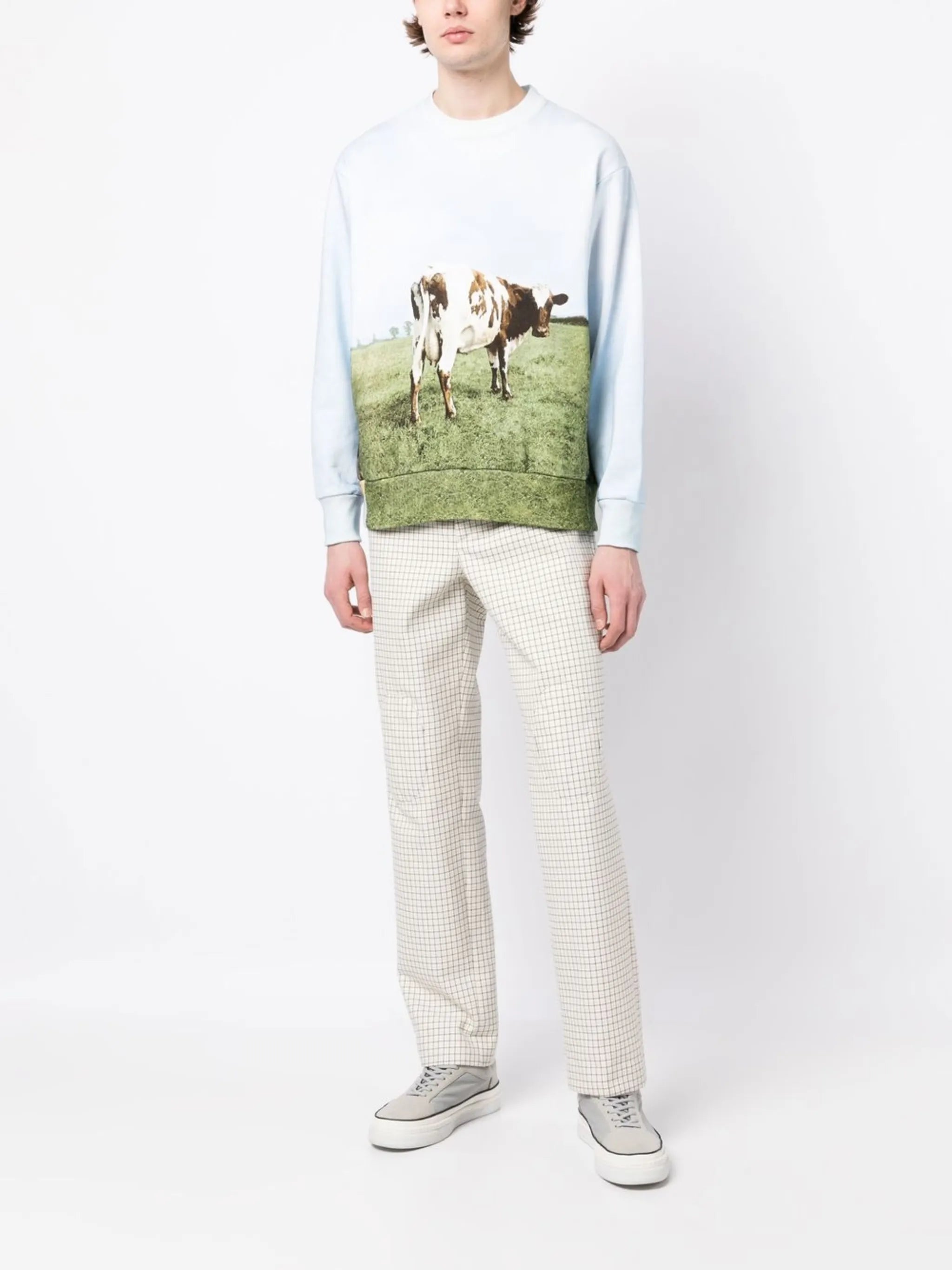 photograph-print cotton sweatshirt