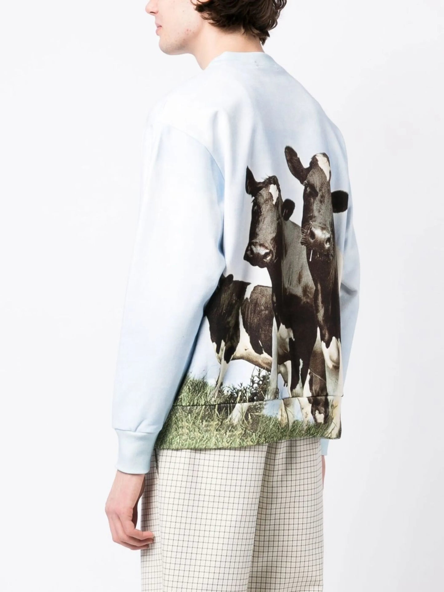 photograph-print cotton sweatshirt