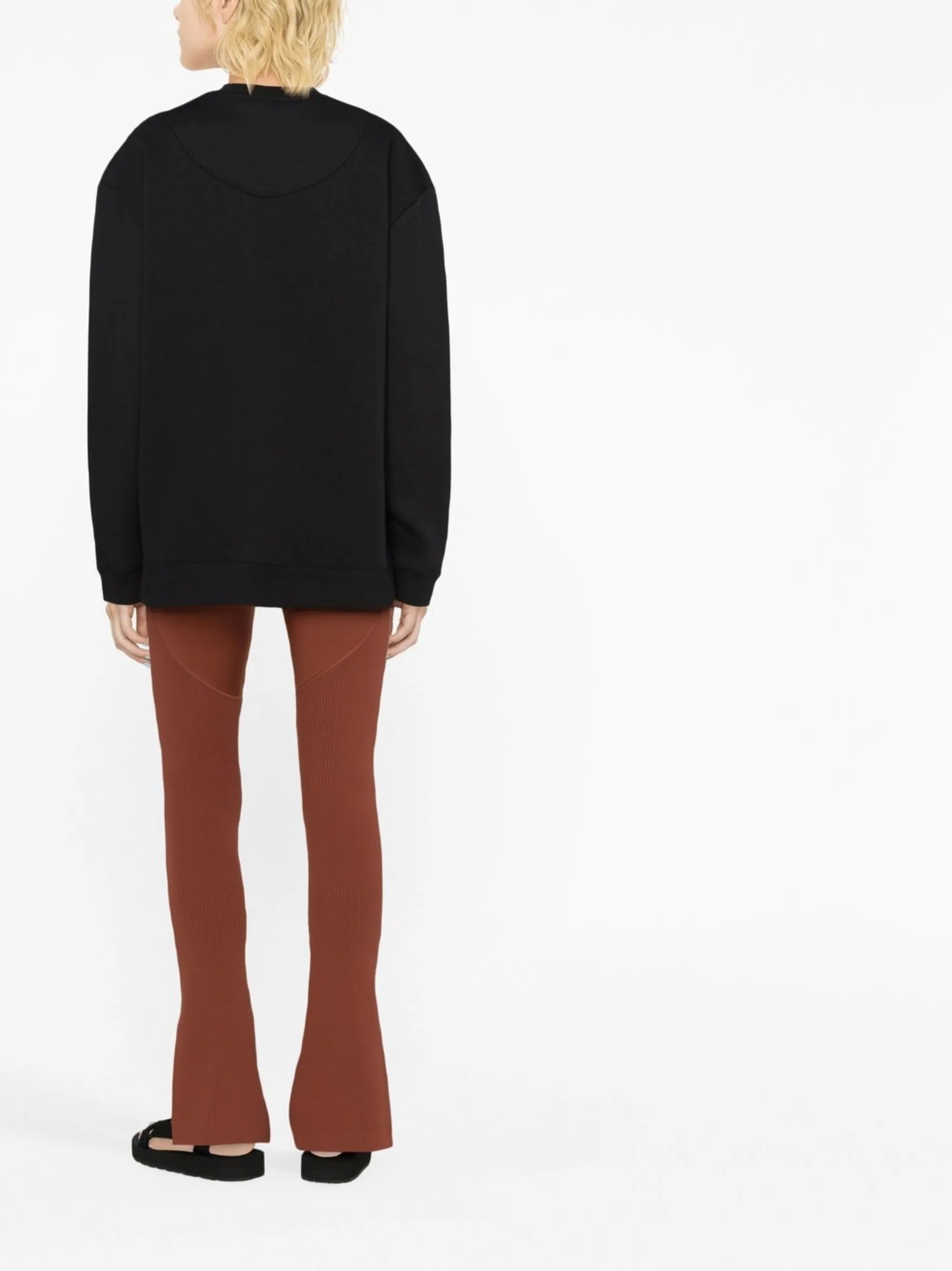 logo-print crew neck sweatshirt