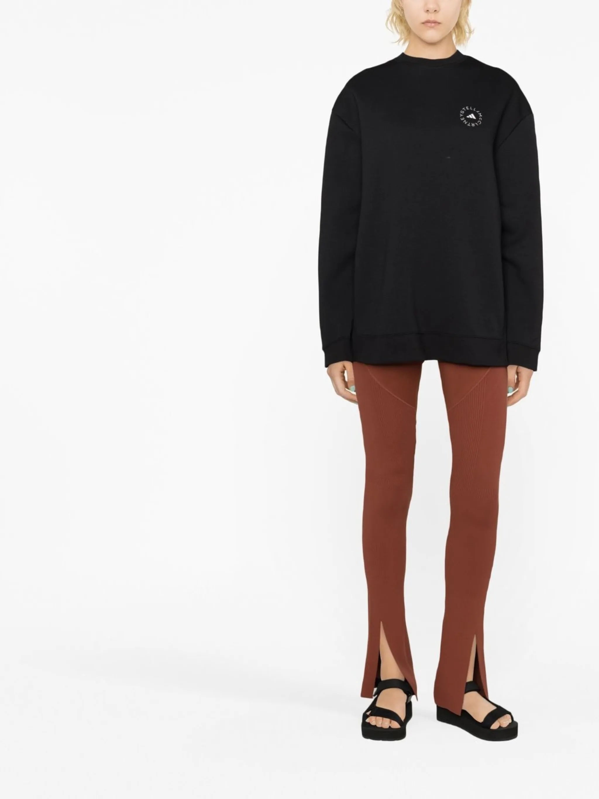logo-print crew neck sweatshirt