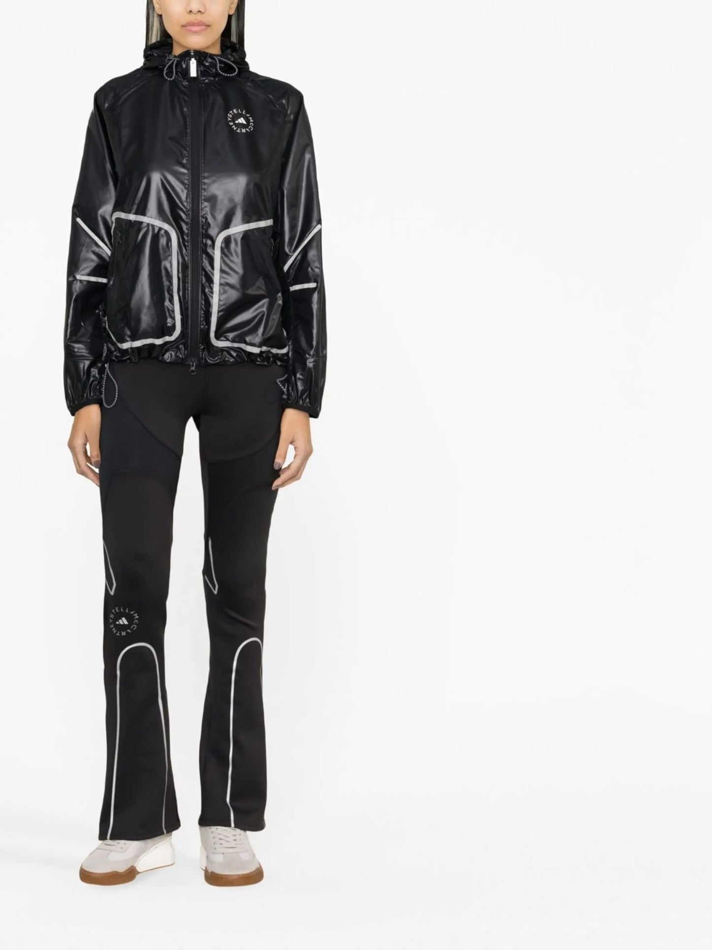 zip-up hooded jacket