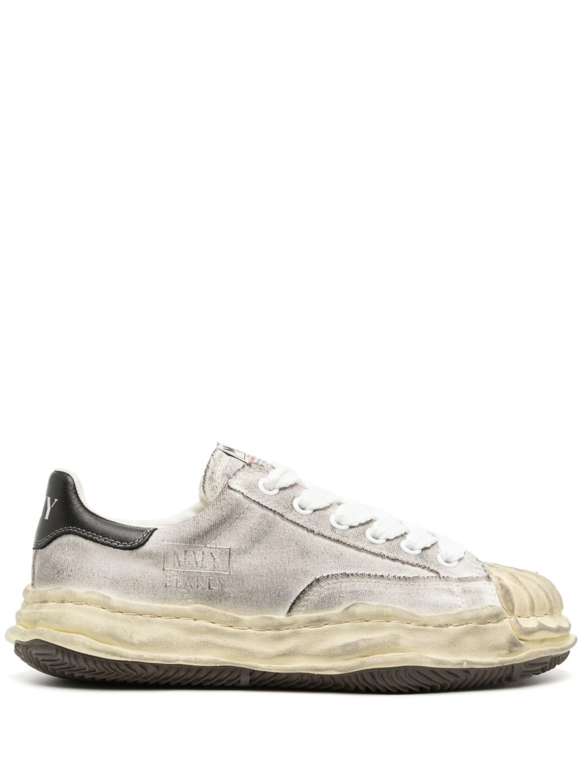 BLAKEY distressed canvas sneakers