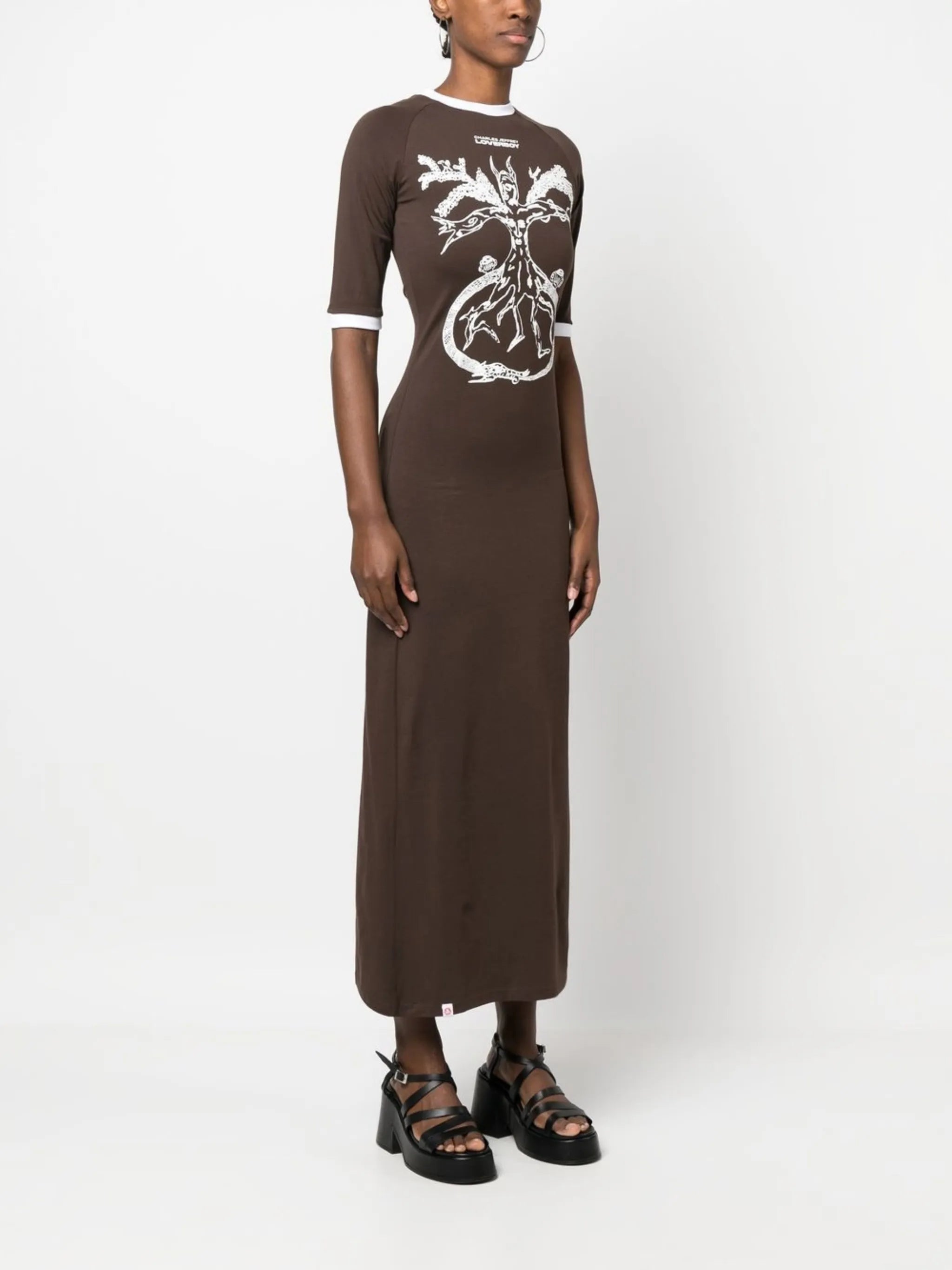 graphic-print organic-cotton dress