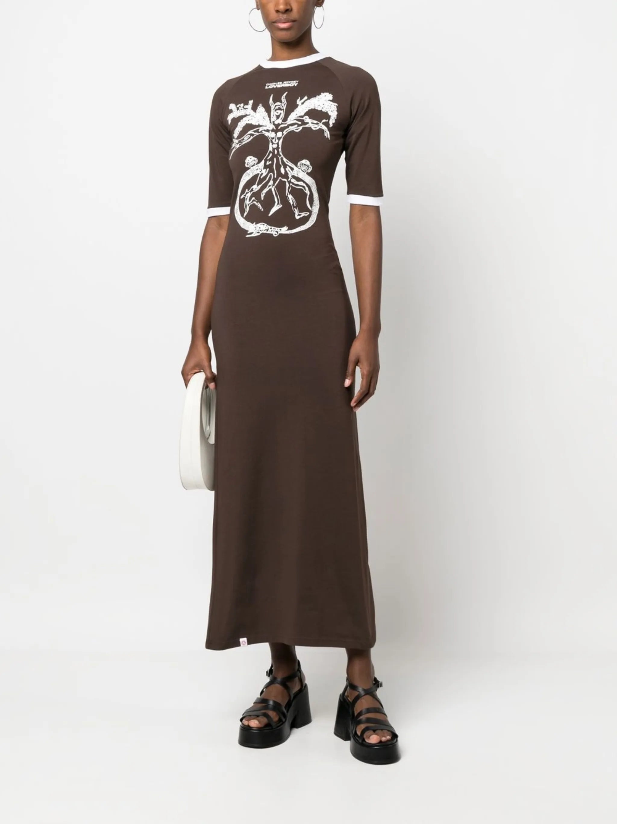 graphic-print organic-cotton dress