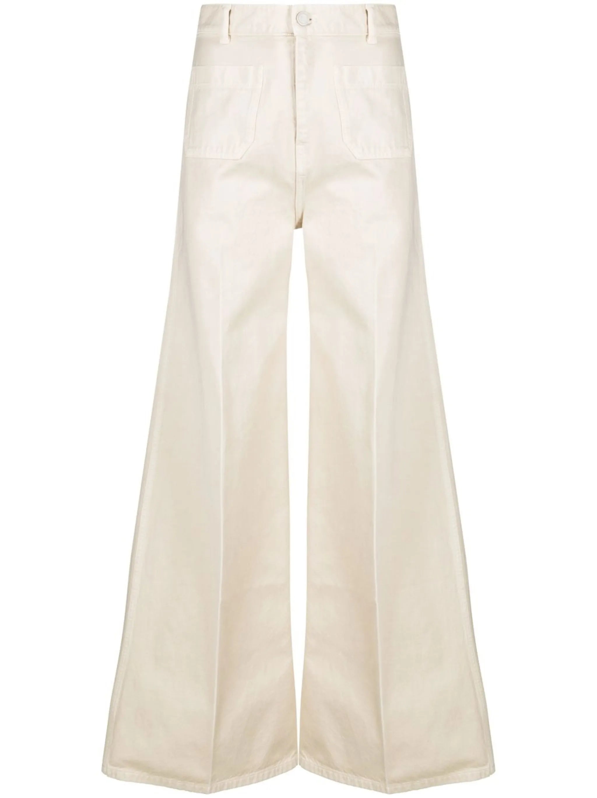 wide-leg denim jeans