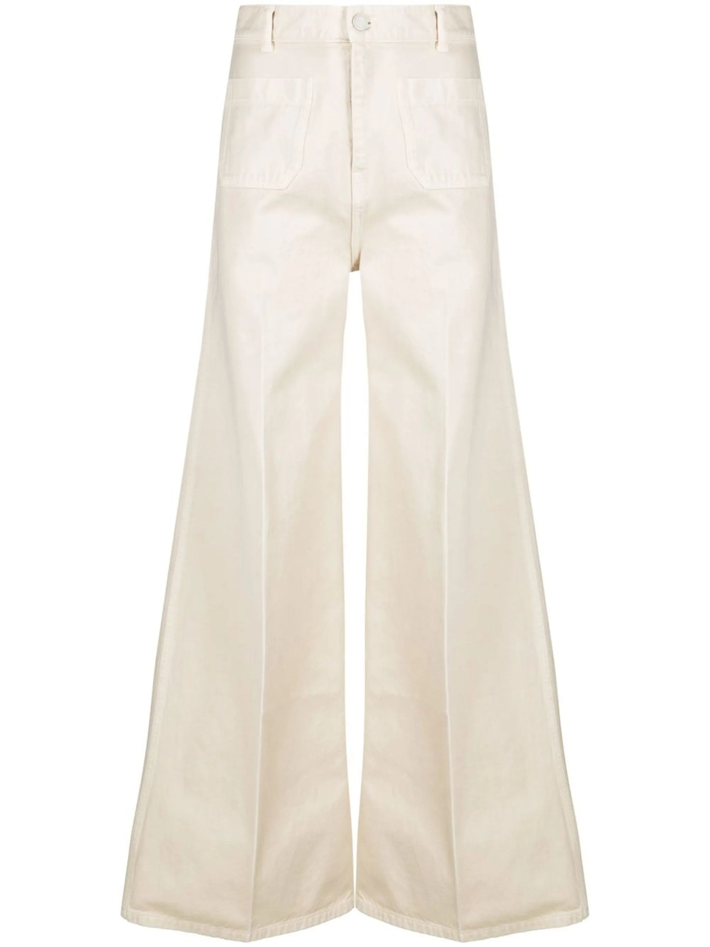 wide-leg denim jeans
