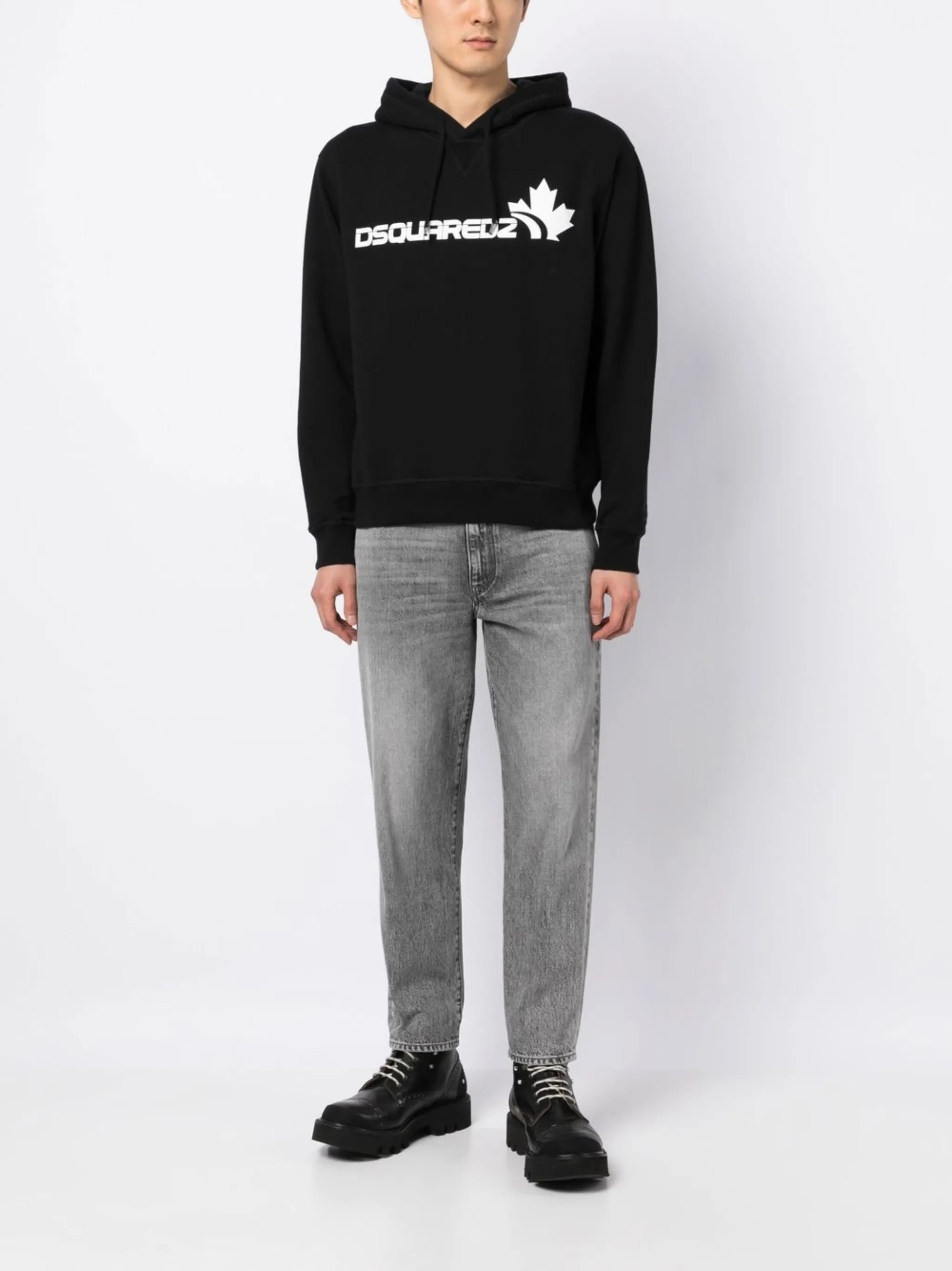 logo-print long-sleeve hoodie