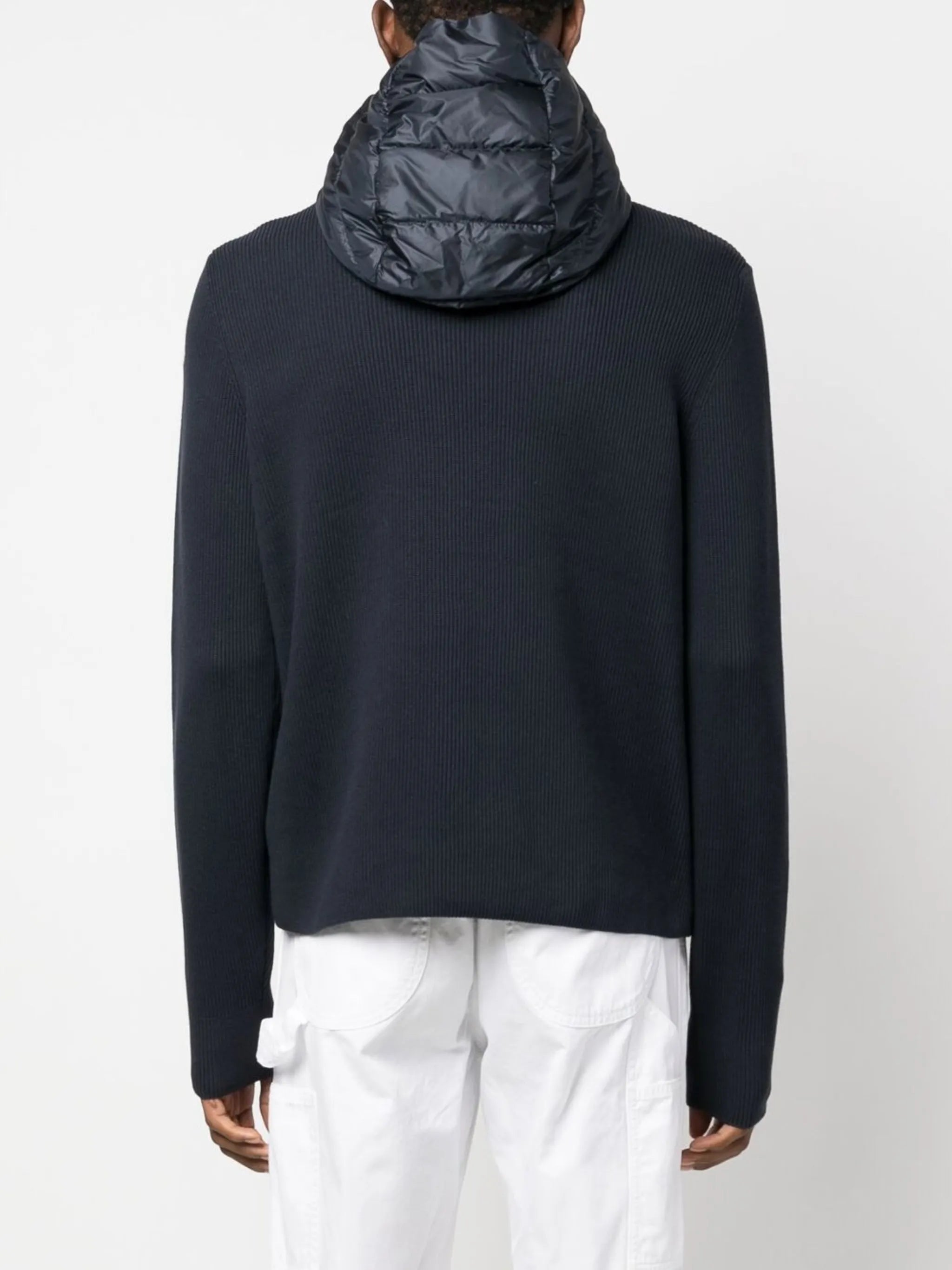 padded-panel hooded jacket
