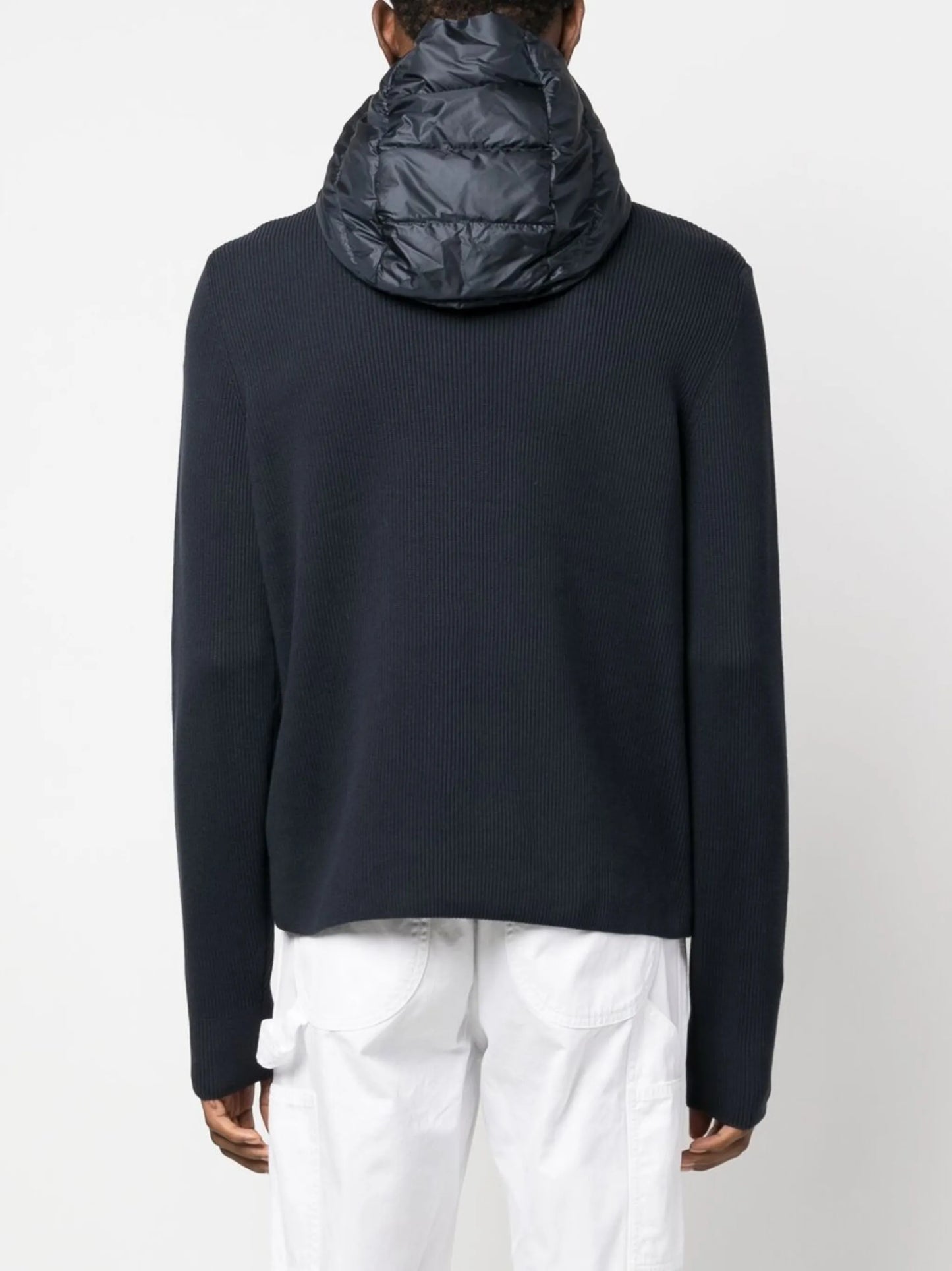 padded-panel hooded jacket