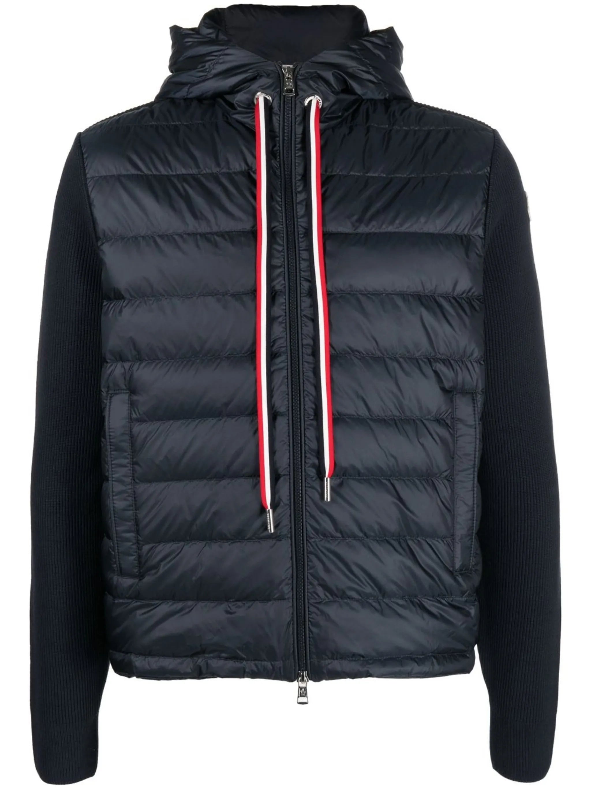 padded-panel hooded jacket