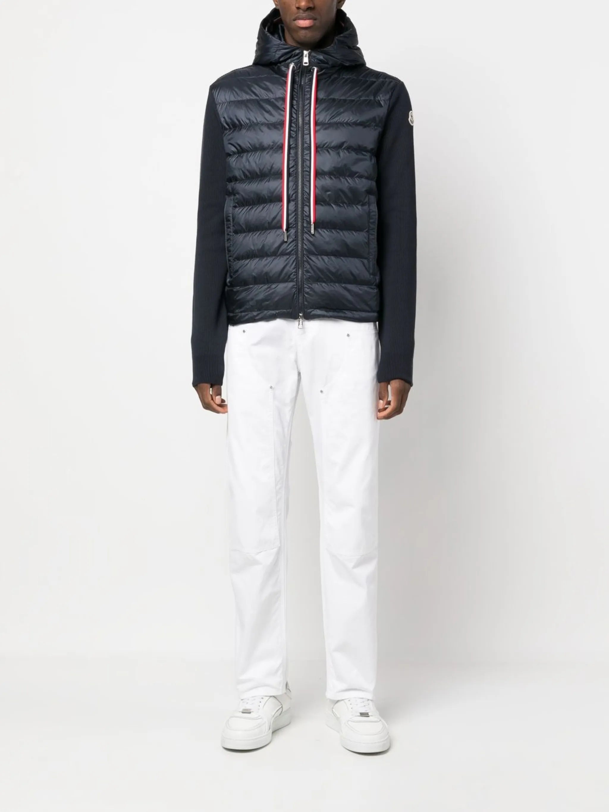 padded-panel hooded jacket