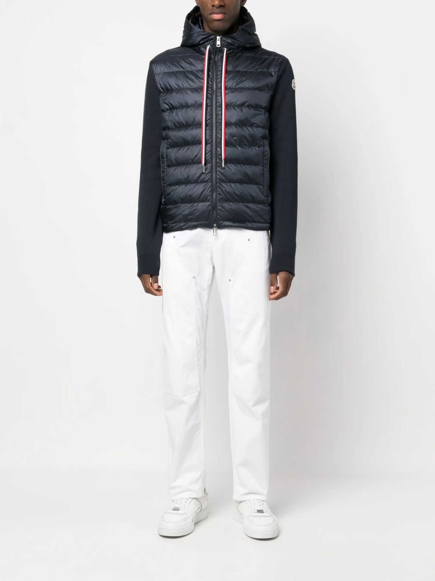 padded-panel hooded jacket