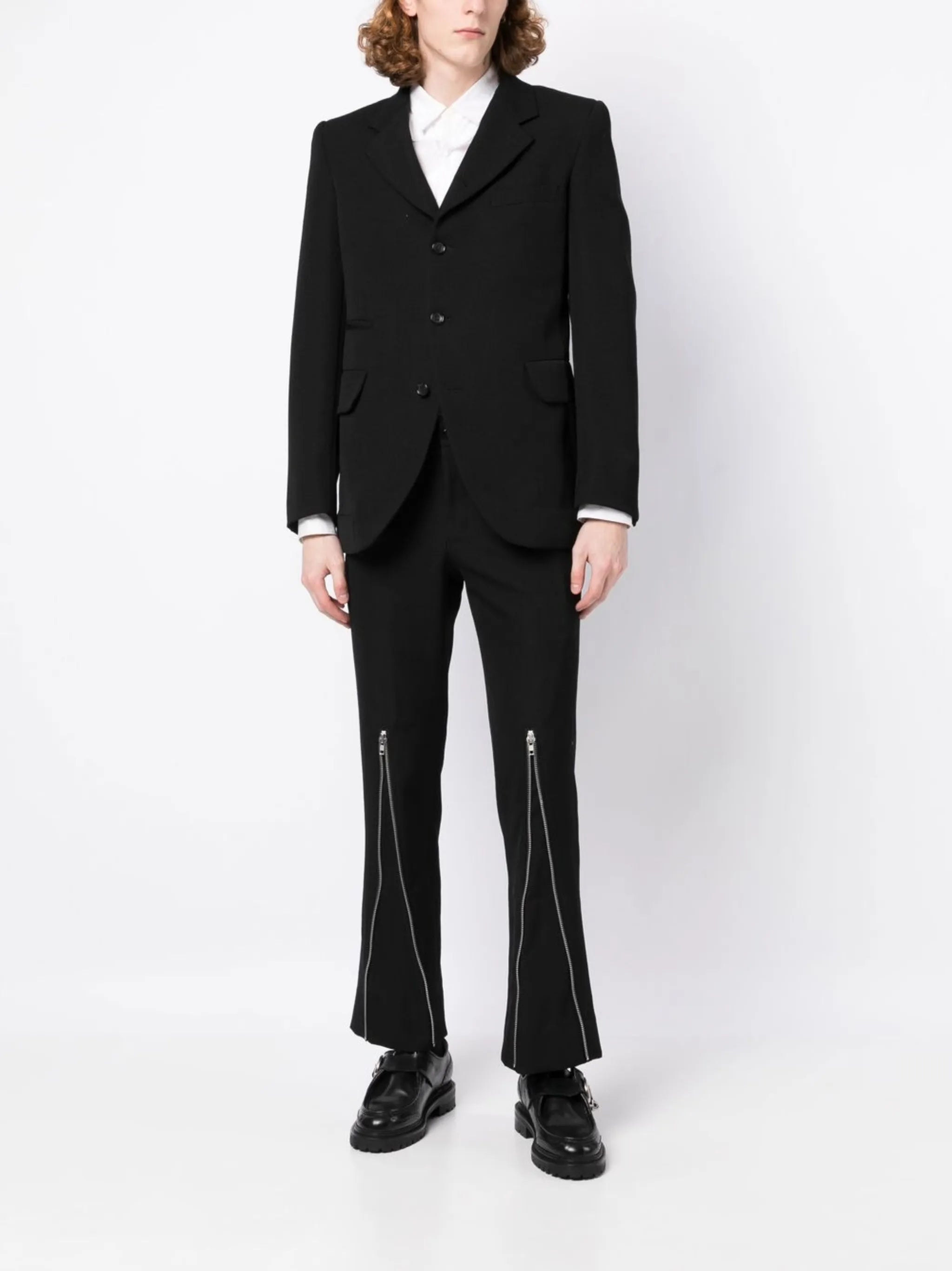 zip-detail skinny trousers