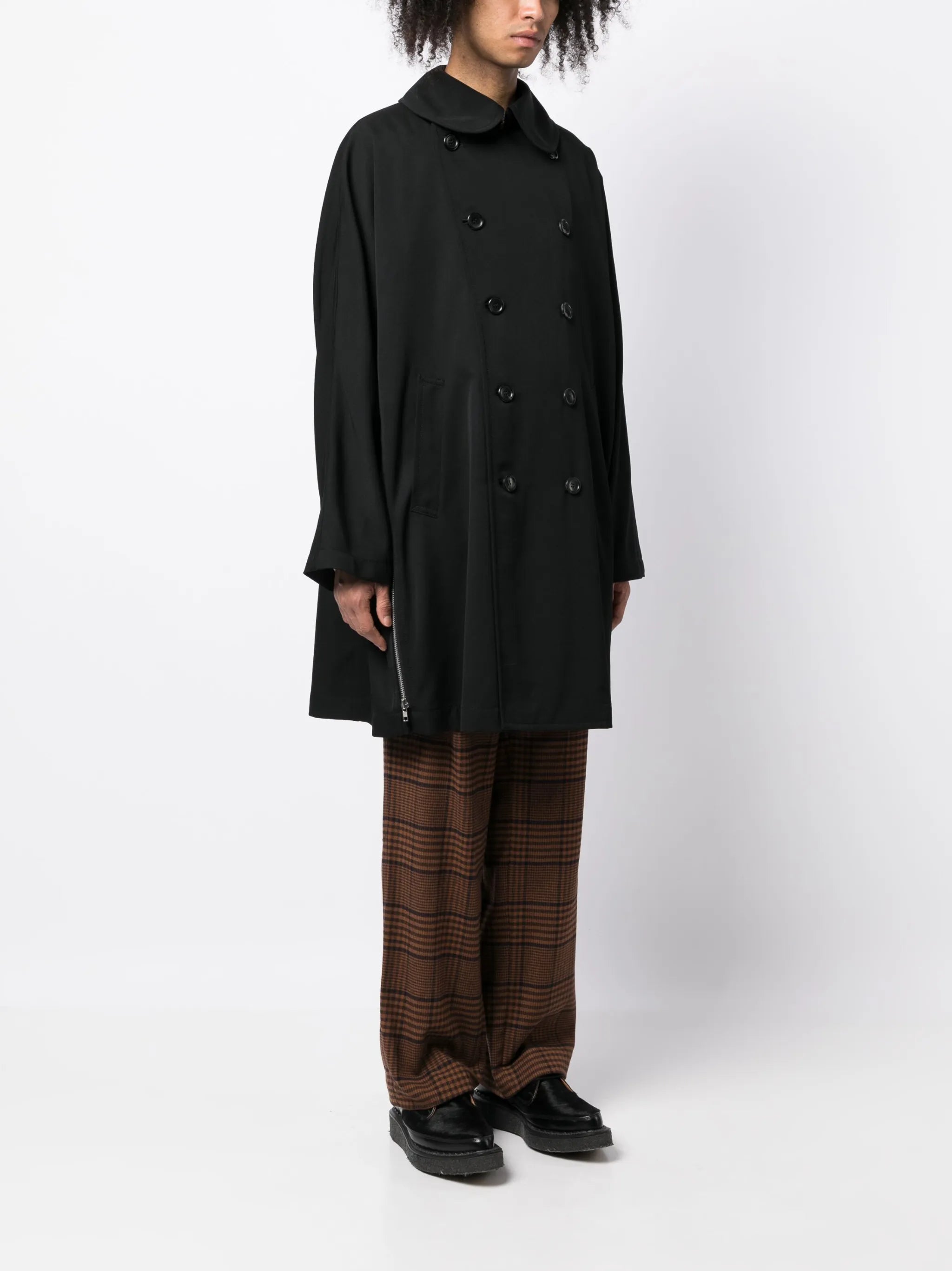 double-breasted wool coat