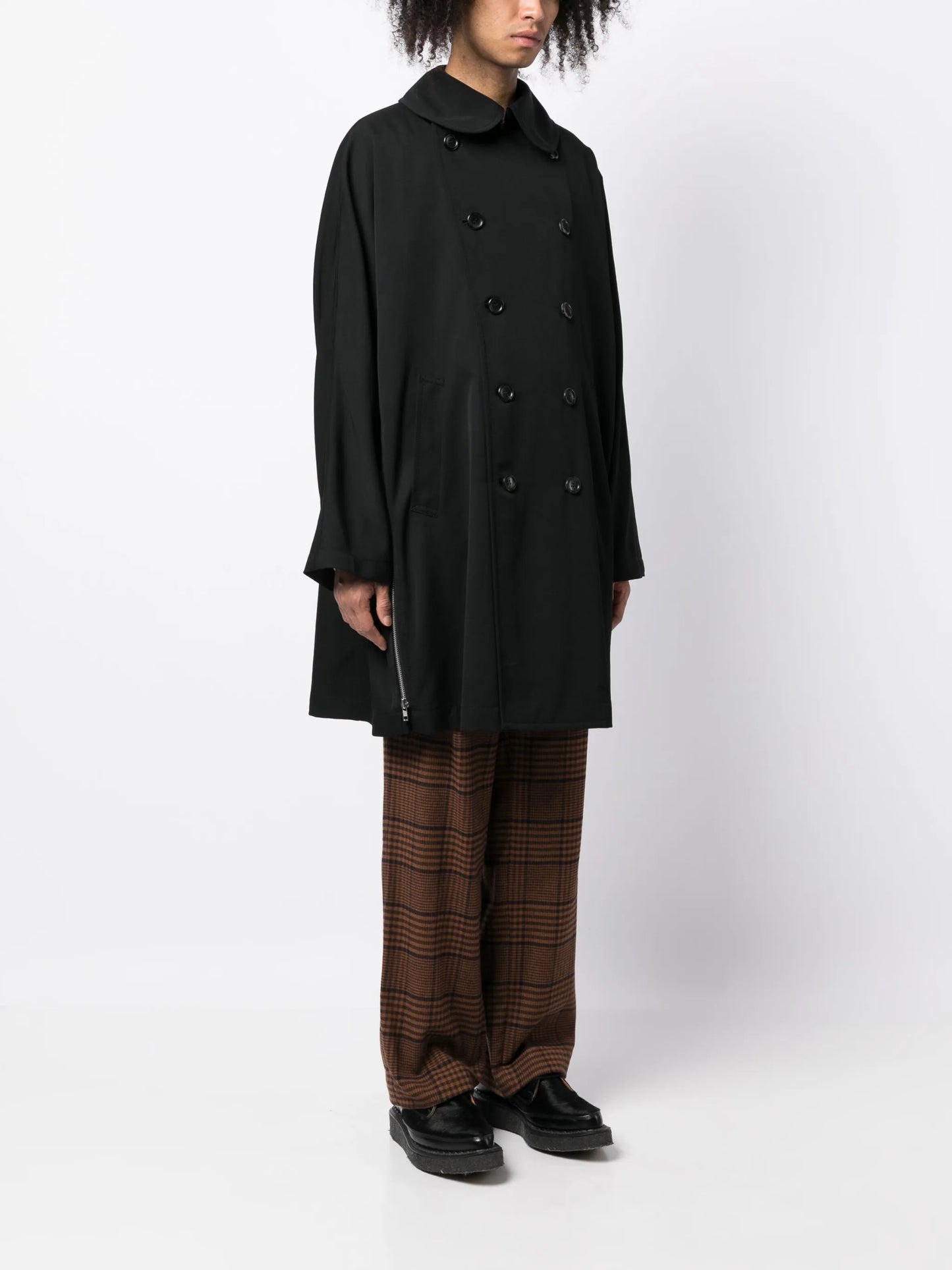 double-breasted wool coat