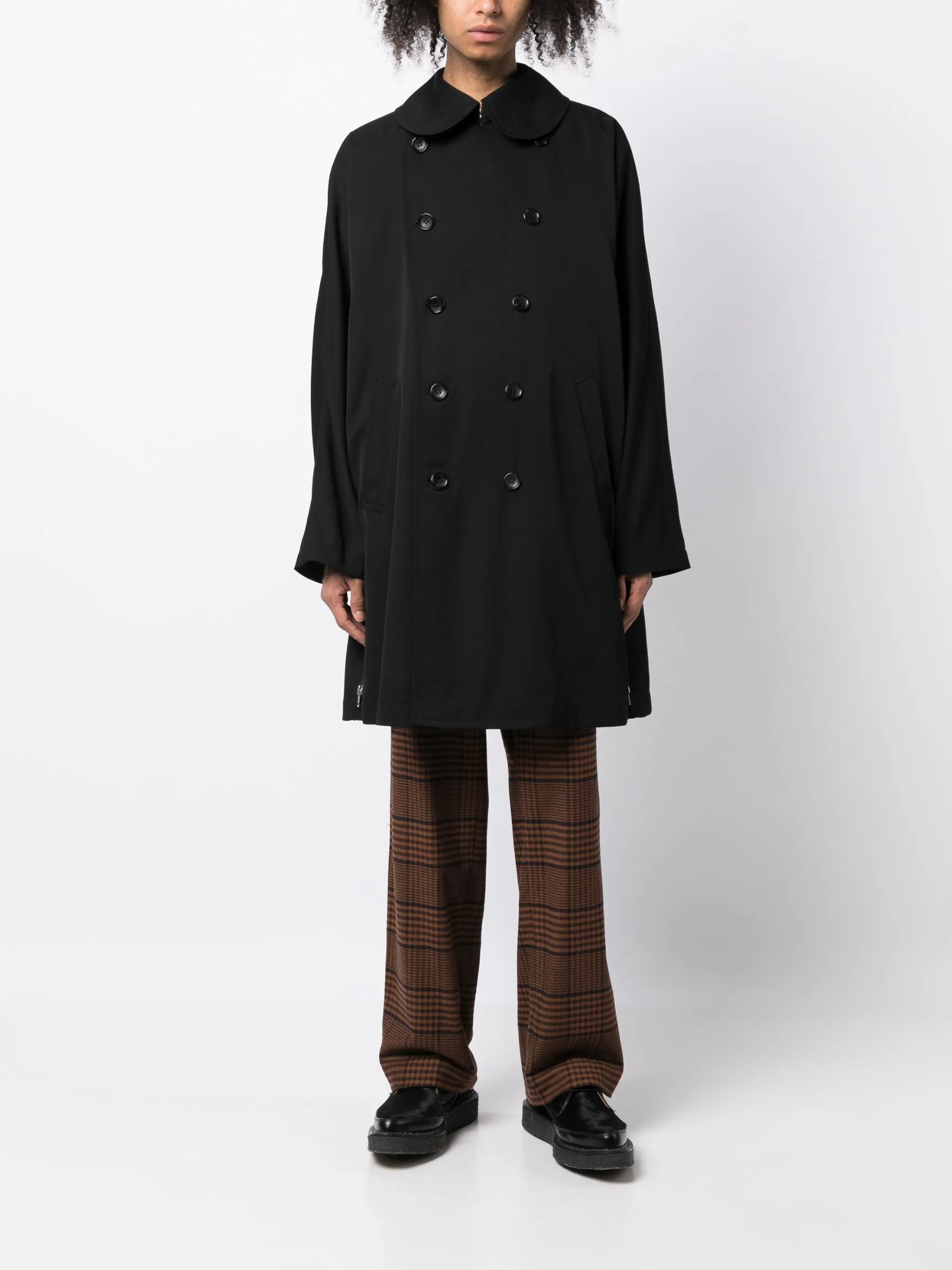 double-breasted wool coat