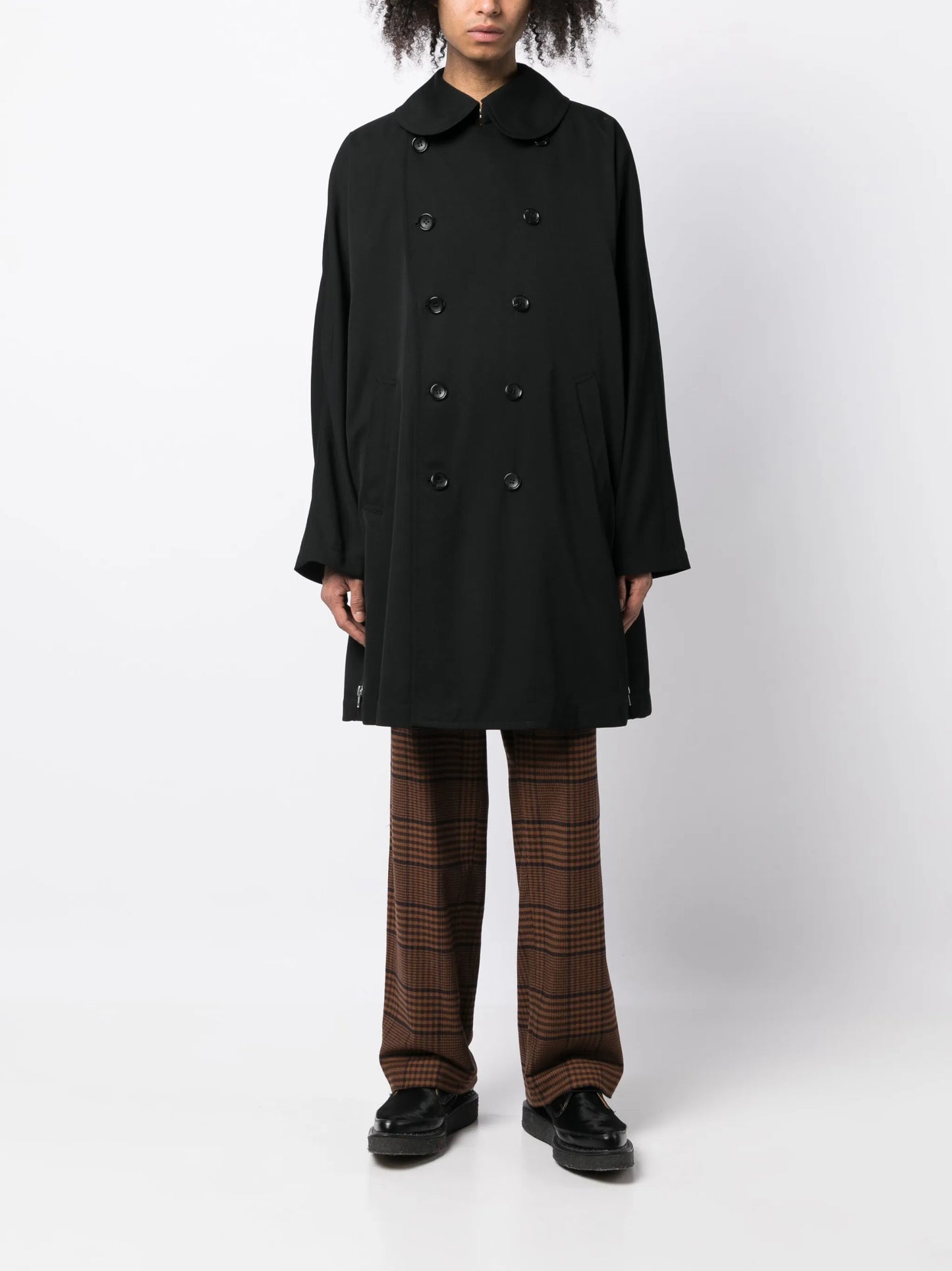 double-breasted wool coat