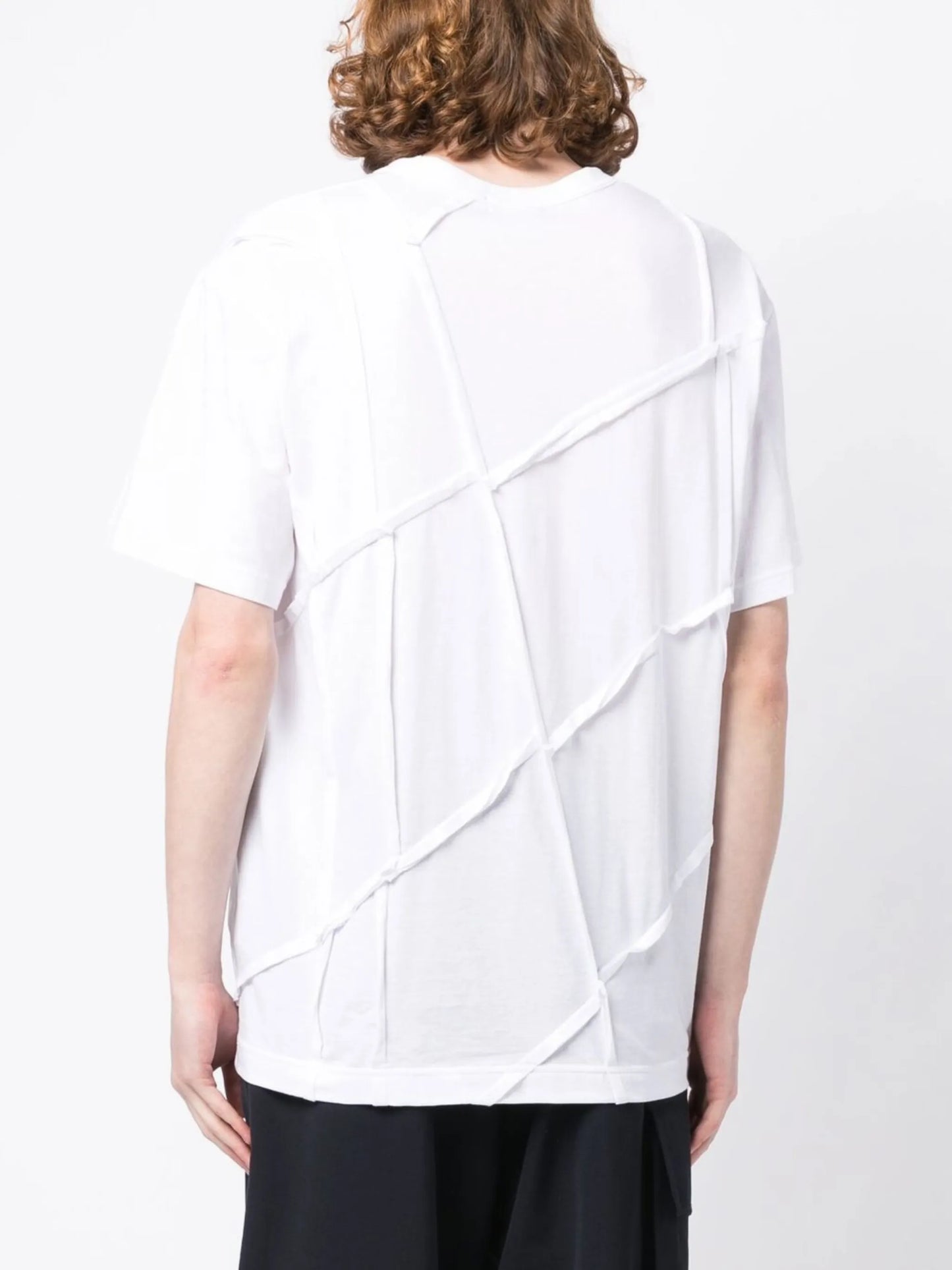 seam-detail cotton T-shirt