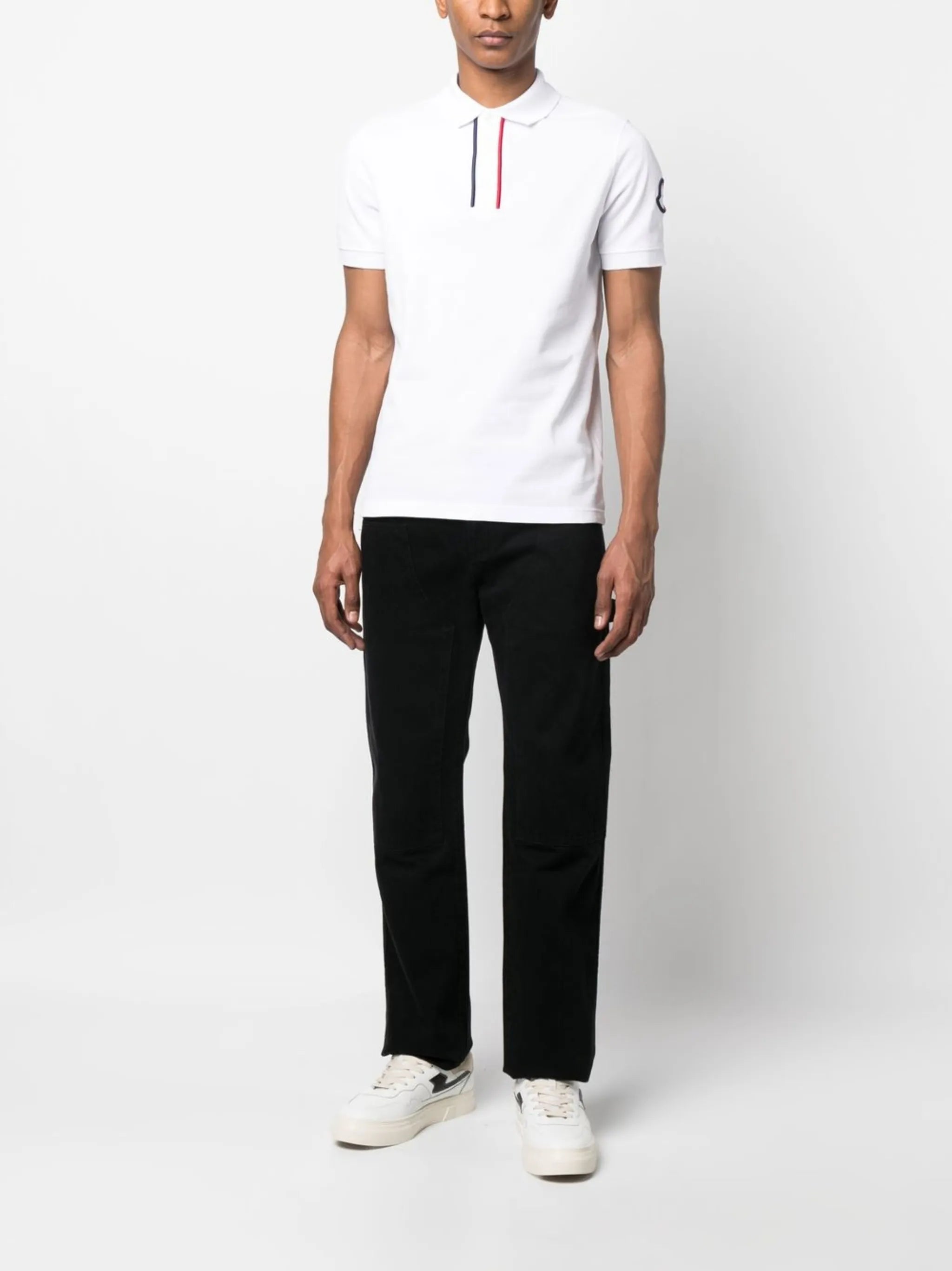 logo-patch short-sleeve polo shirt