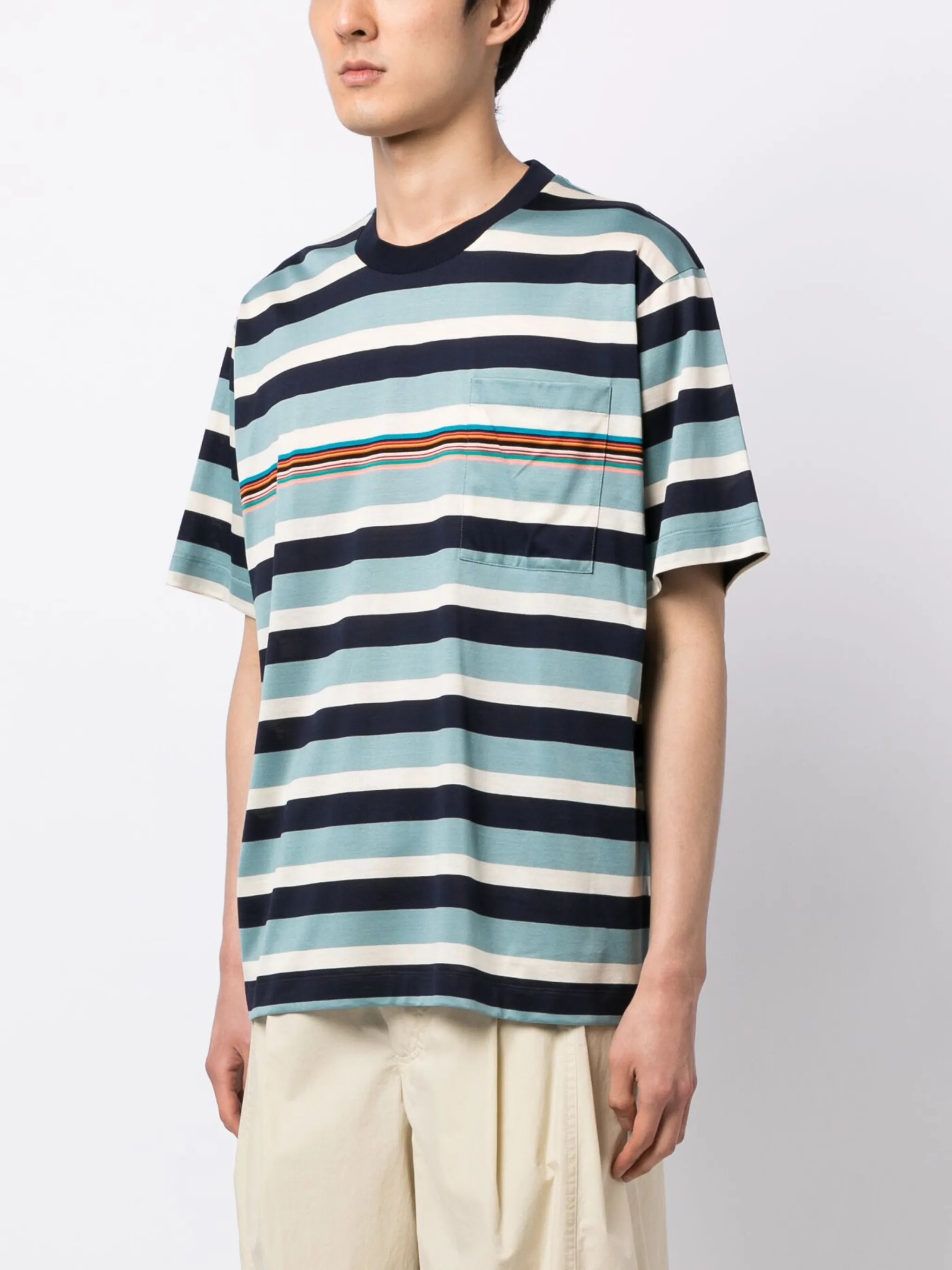 striped cotton T-shirt