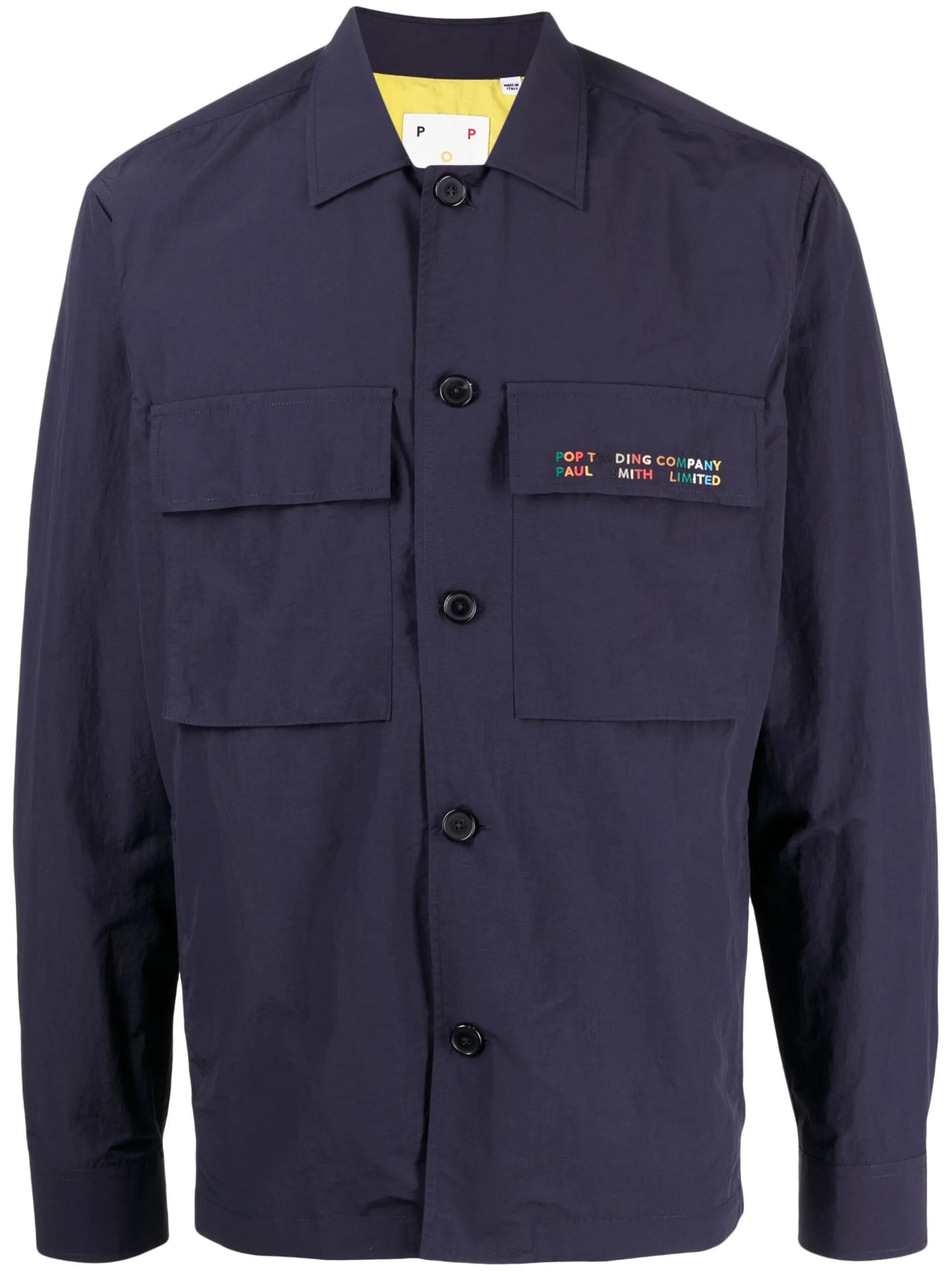 logo-embroidered camp-collar shirt