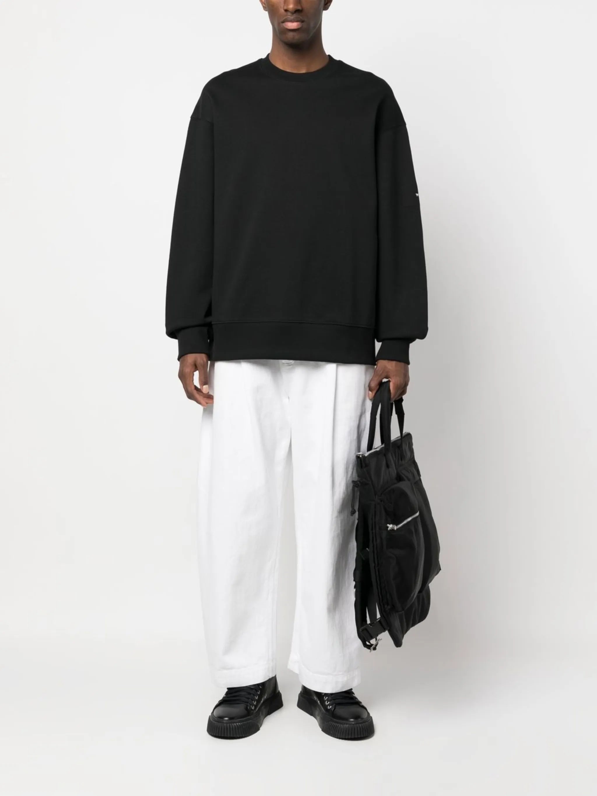 logo print crew neck sweatshirt