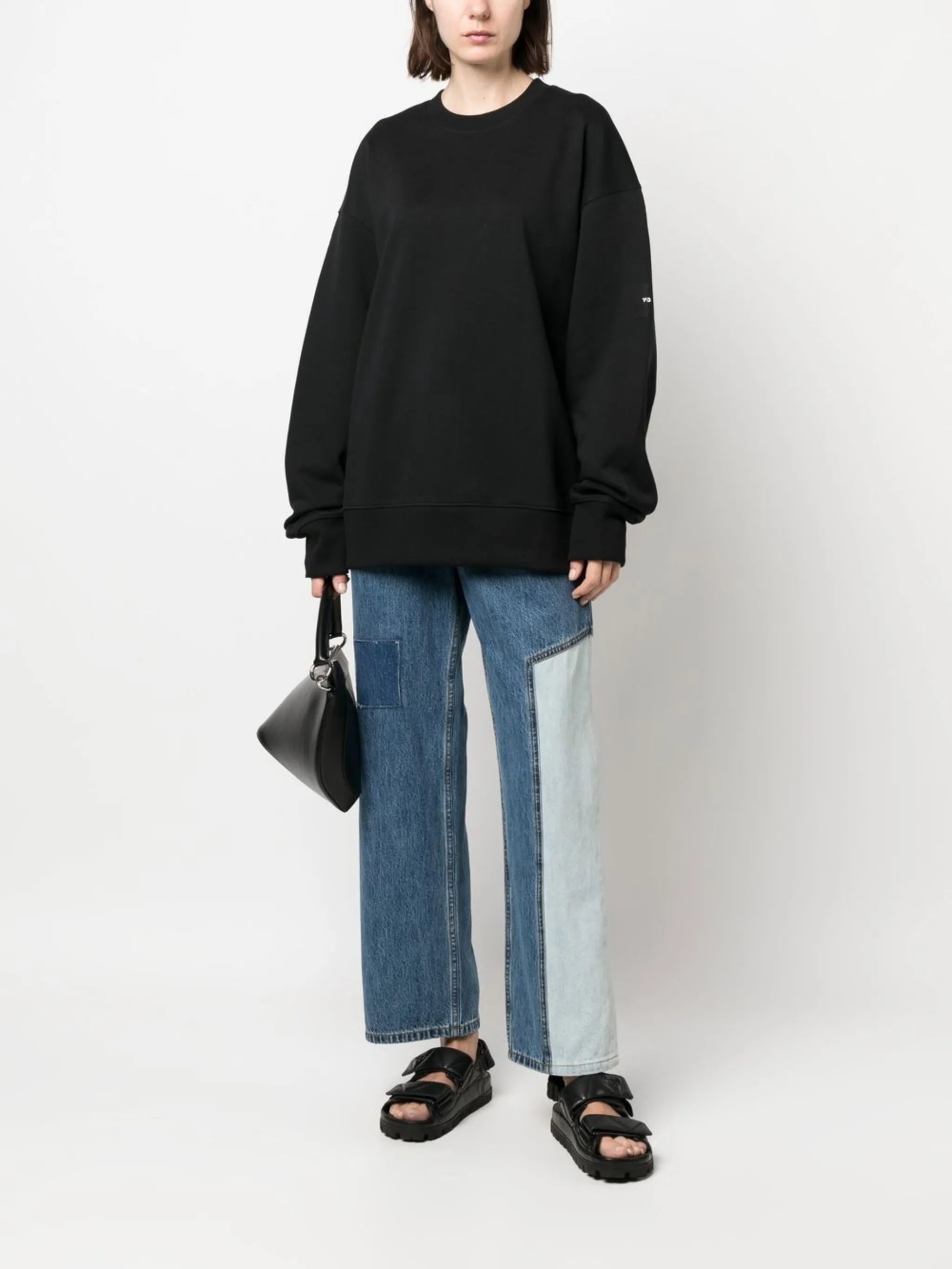 logo print crew neck sweatshirt