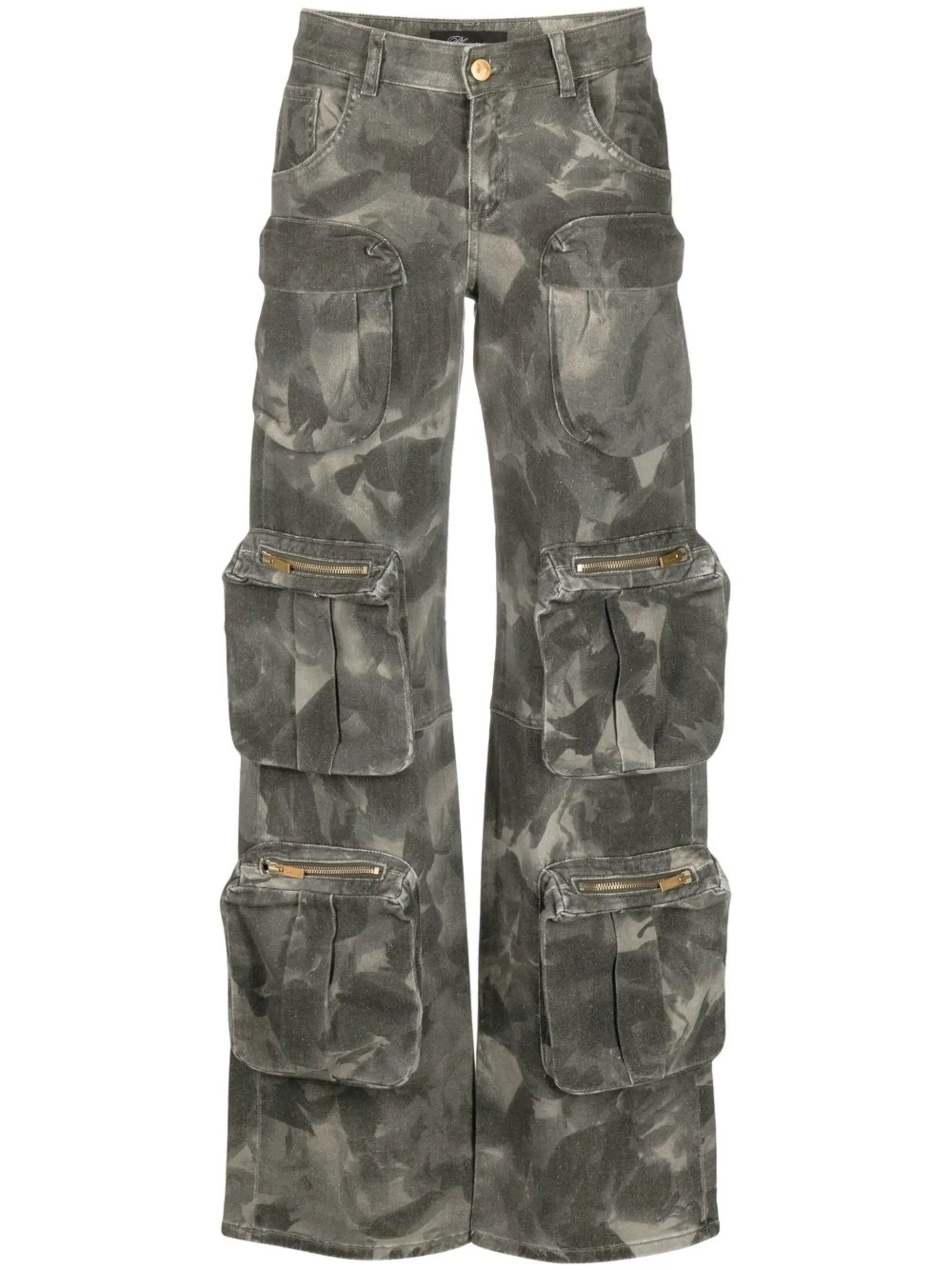camouflage-print cargo trousers