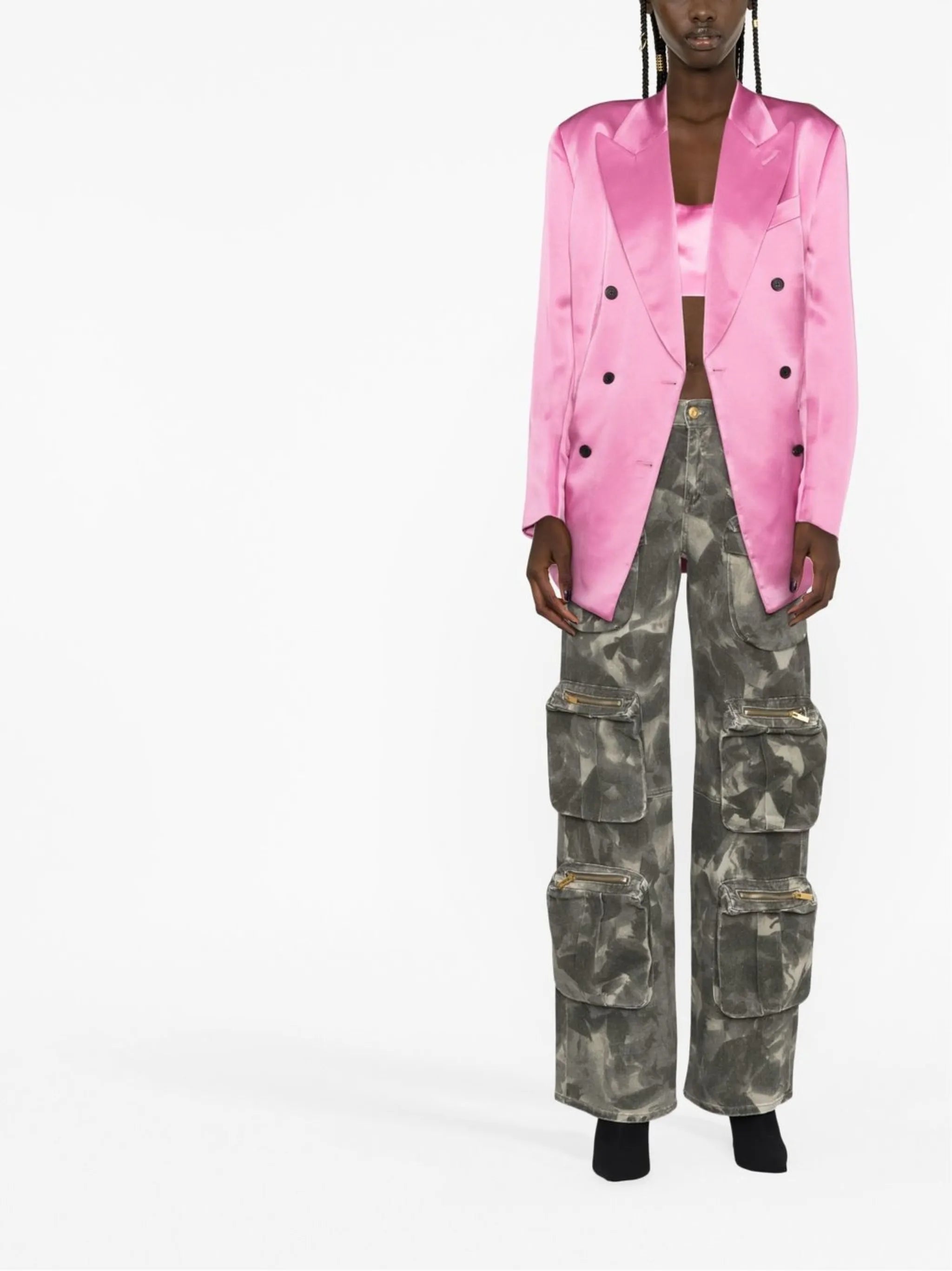 camouflage-print cargo trousers