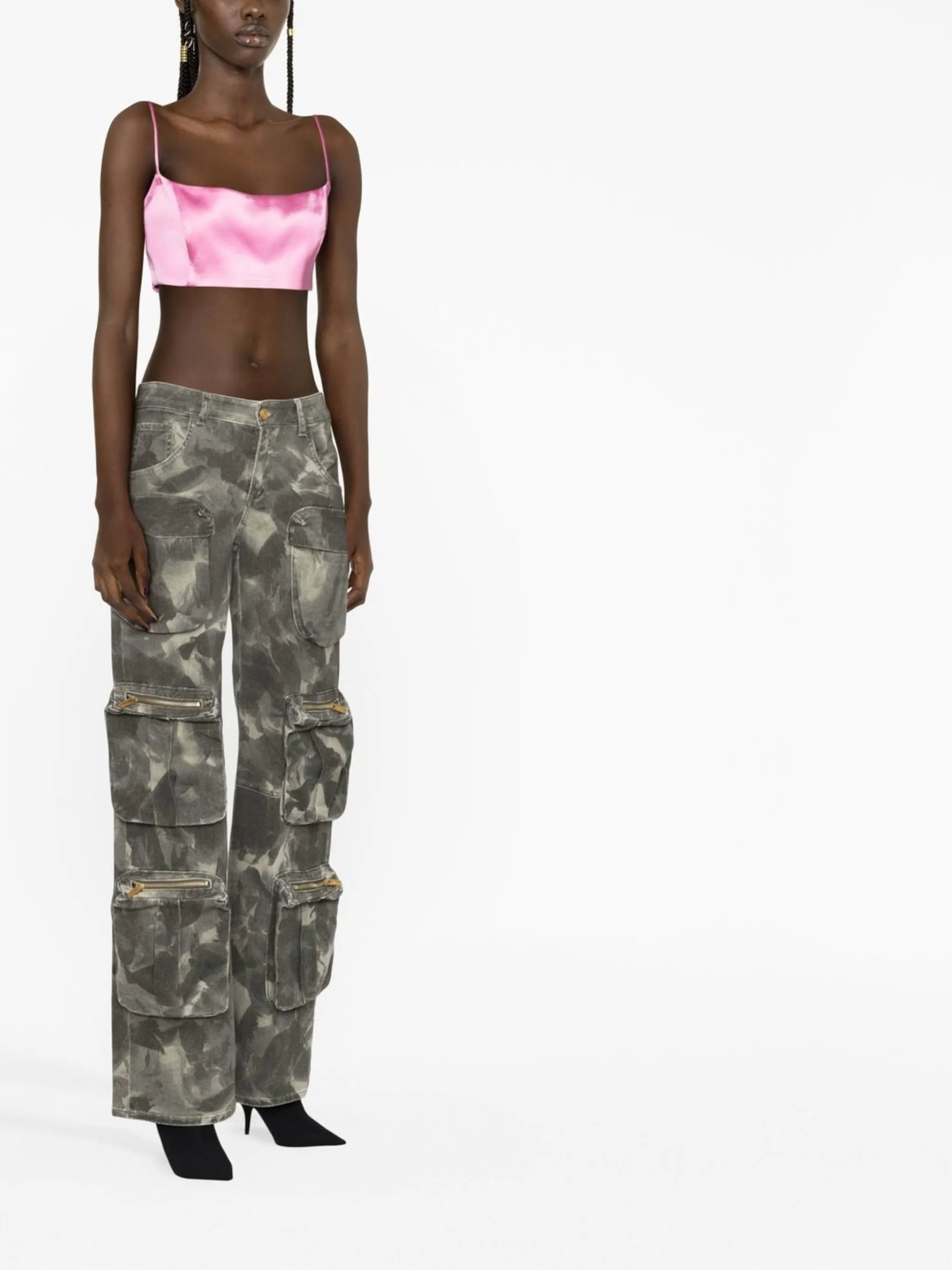 camouflage-print cargo trousers