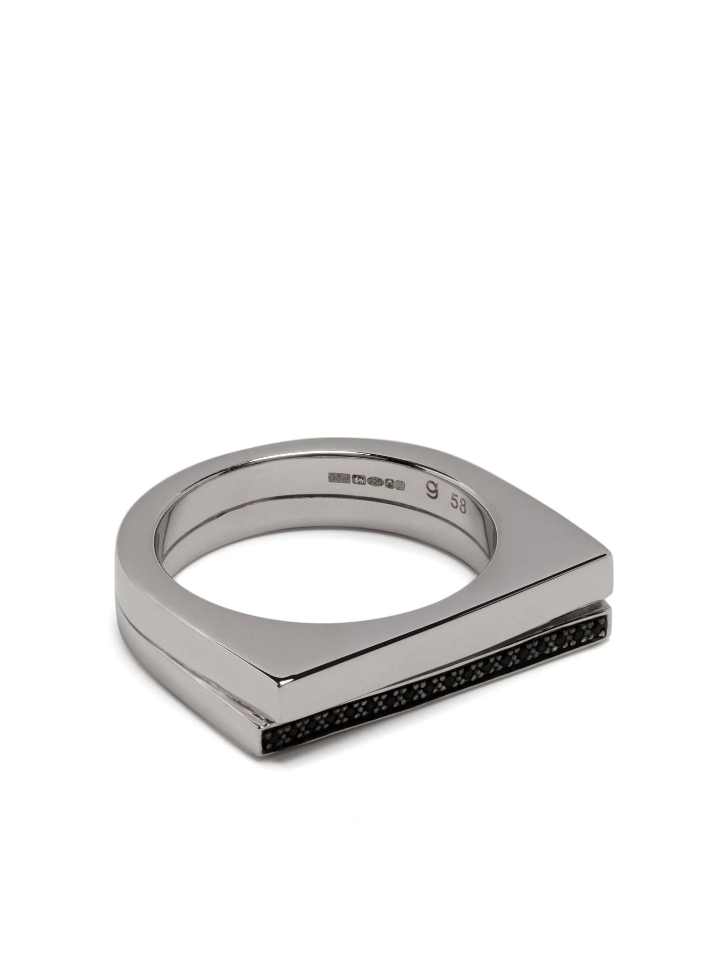 sterling silver Step spinel ring