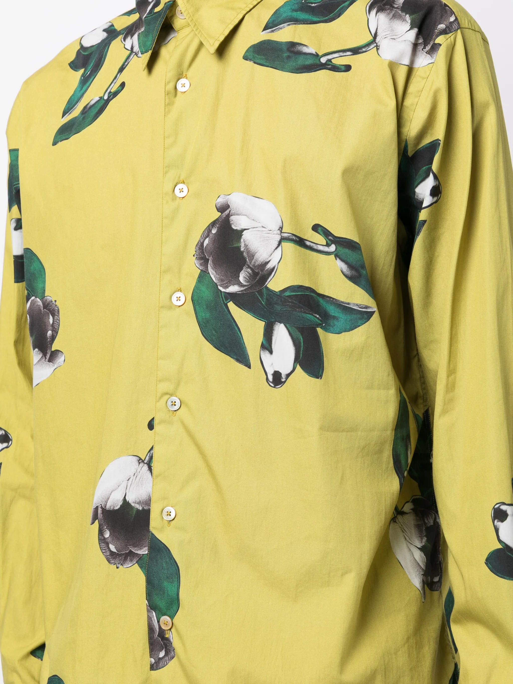 floral-print cotton shirt