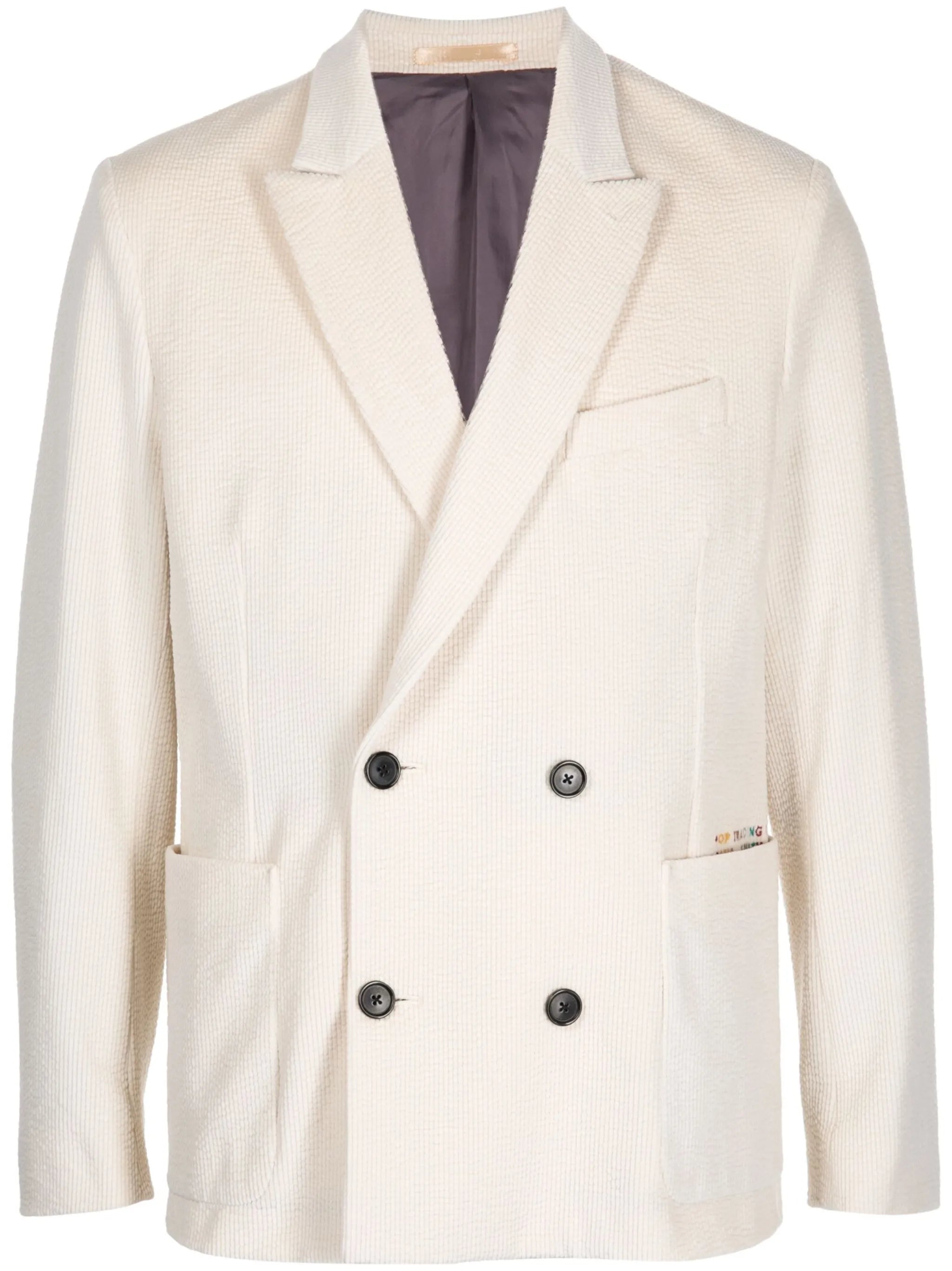 double-breasted buttoned blazer