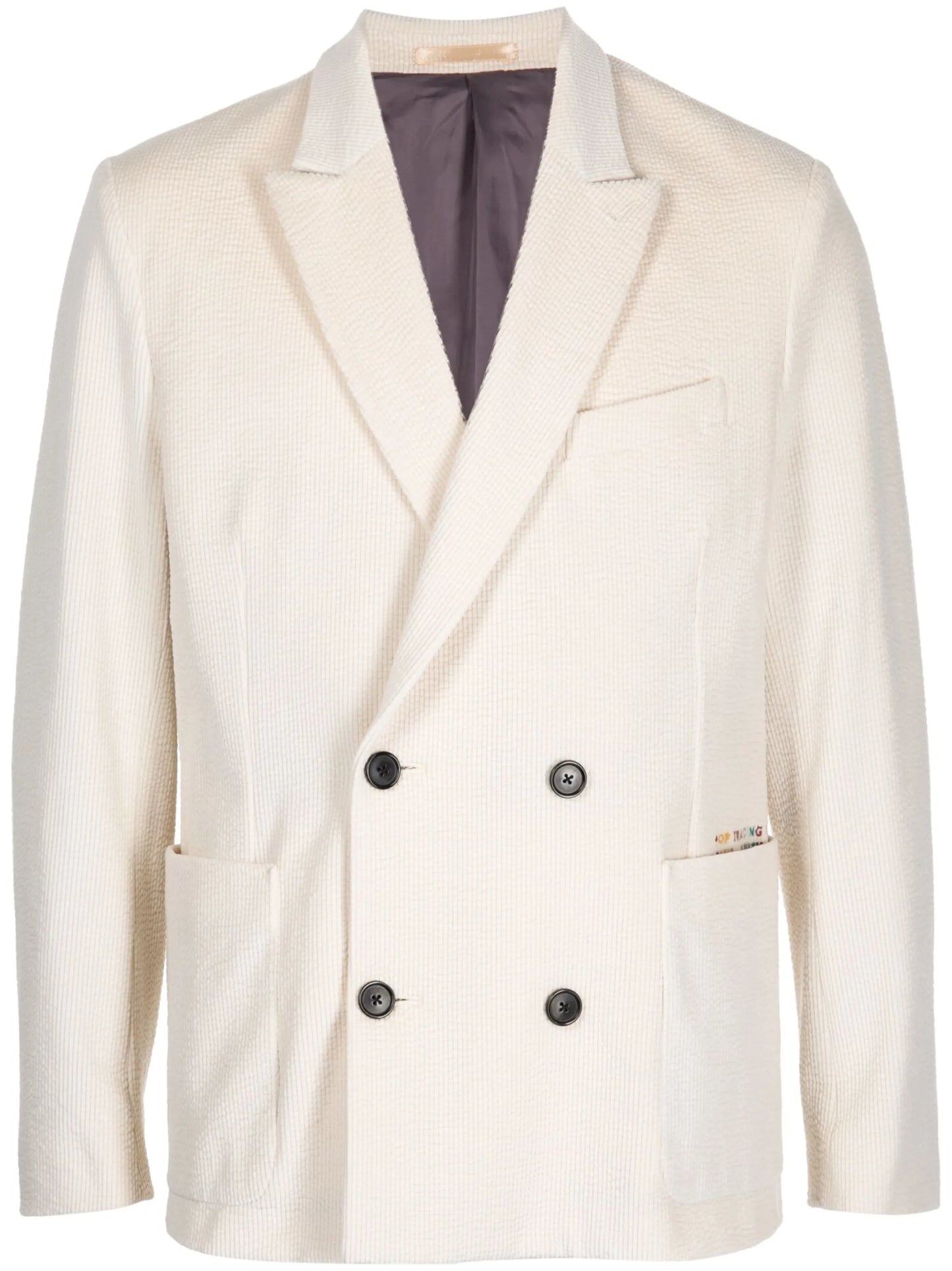 double-breasted buttoned blazer