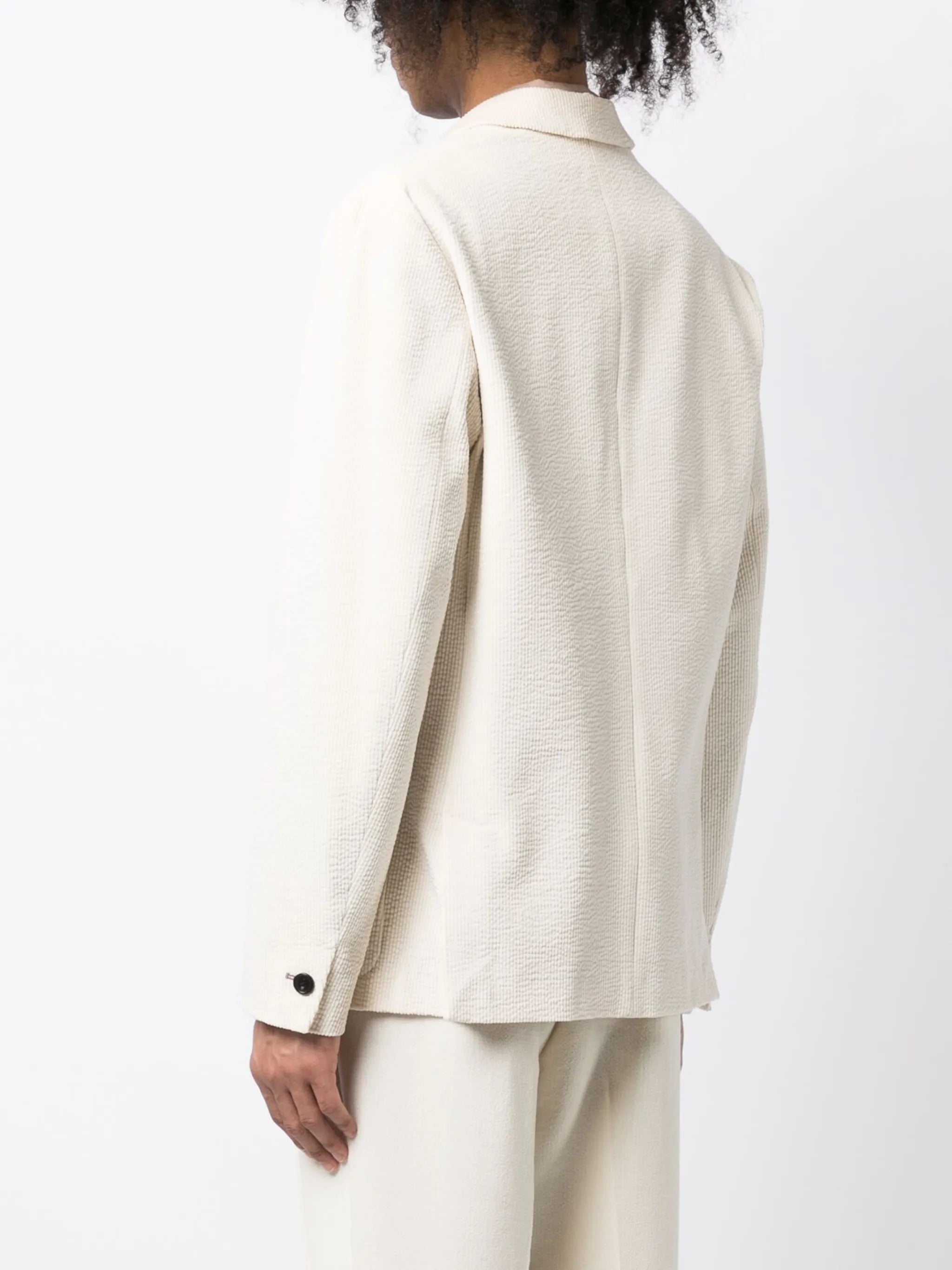 double-breasted buttoned blazer